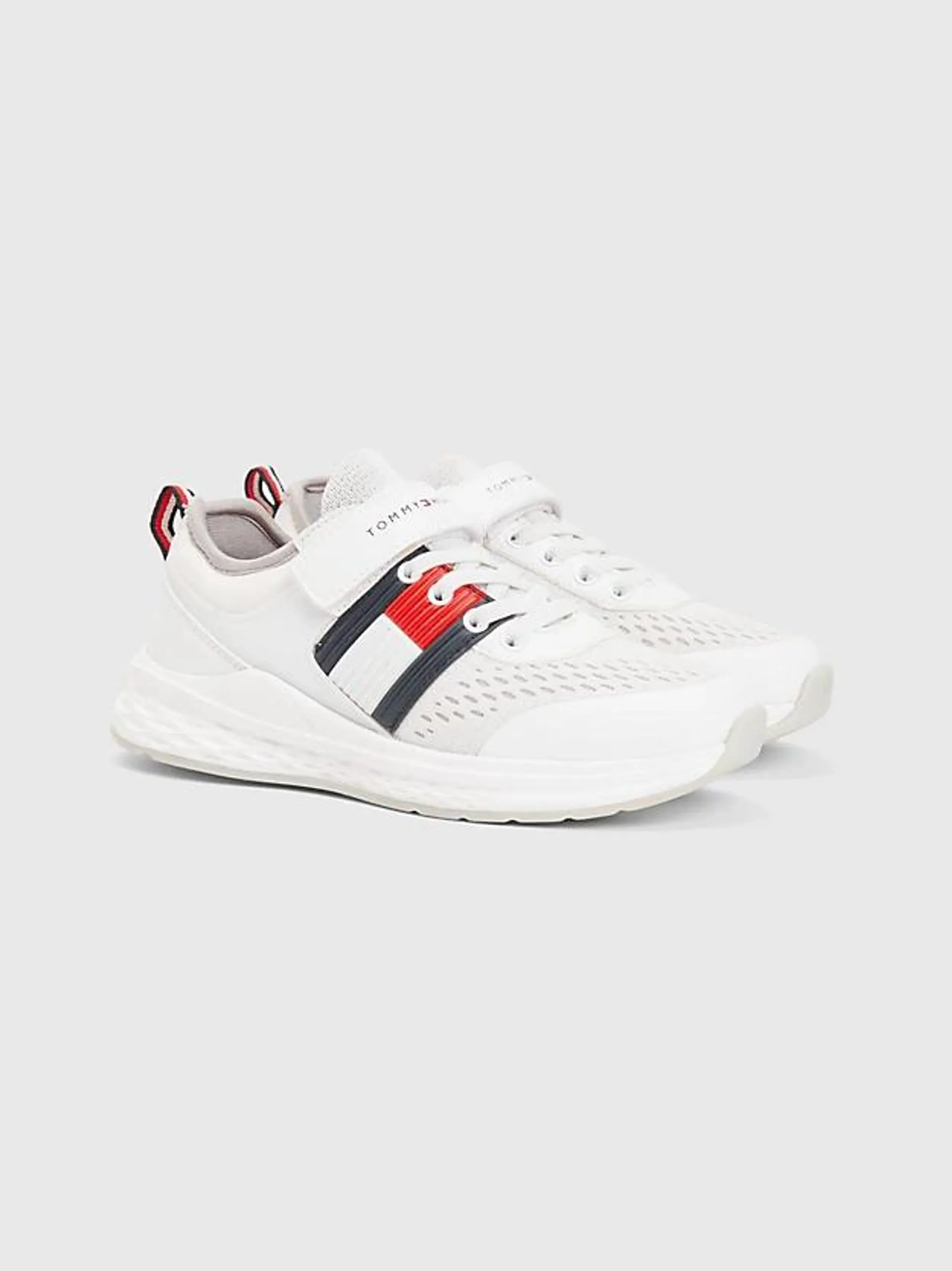Textured Flag Mesh Panel Trainers