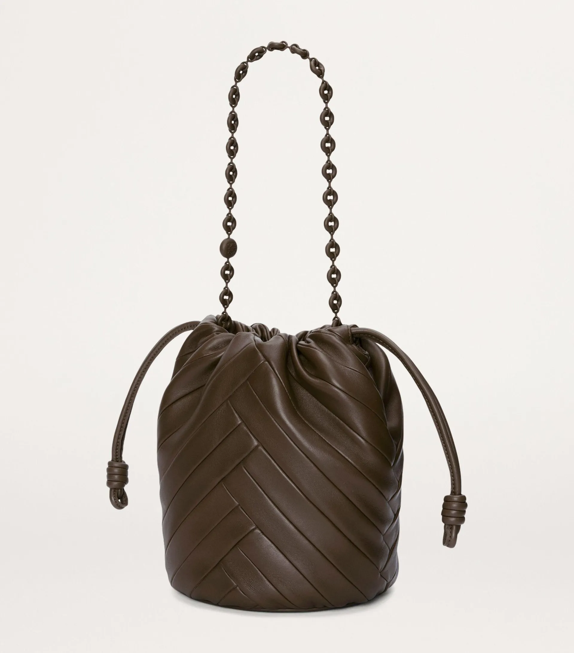 Medium Leather Flamenco Bucket Bag