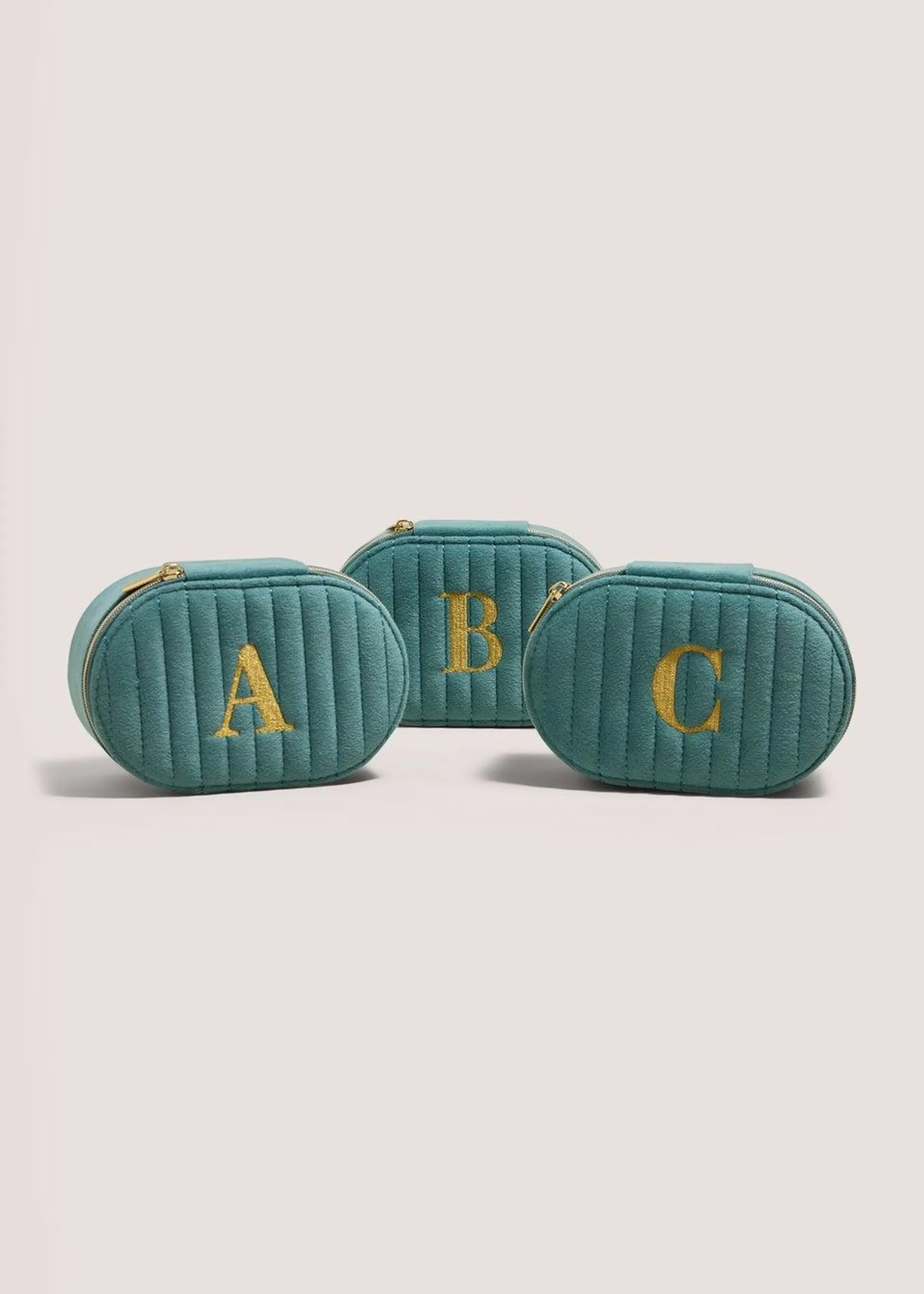 Teal Alphabet Jewellery Box