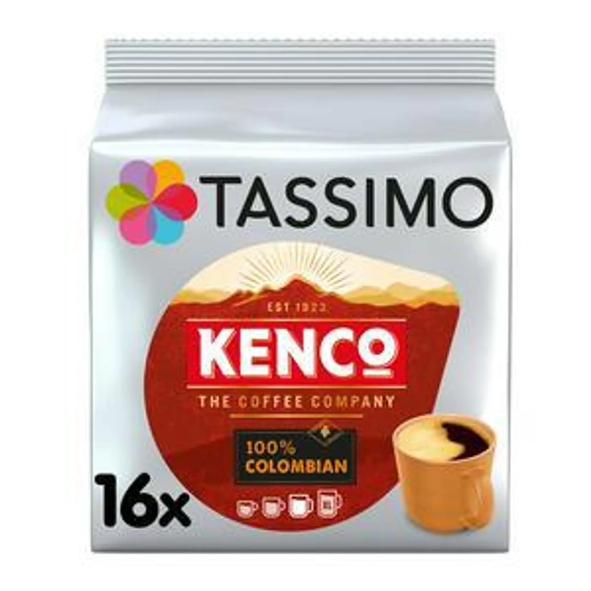 Tassimo Kenco 100% Colombian Coffee Pods x16