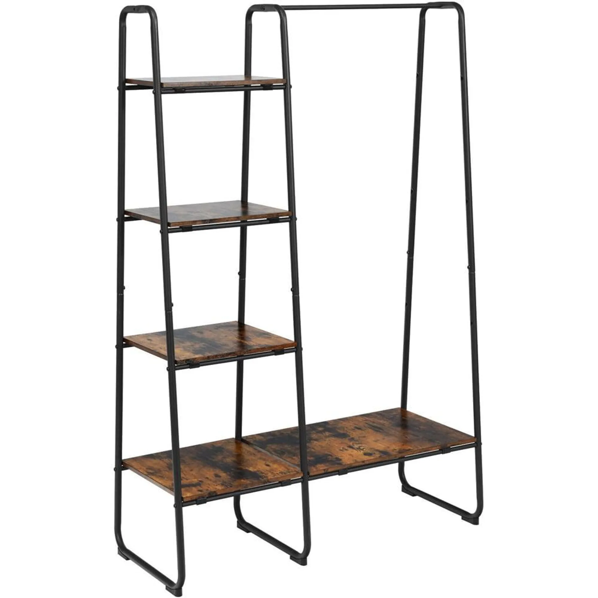 Costway 4 Shelf Black Freestanding Clothing Rack