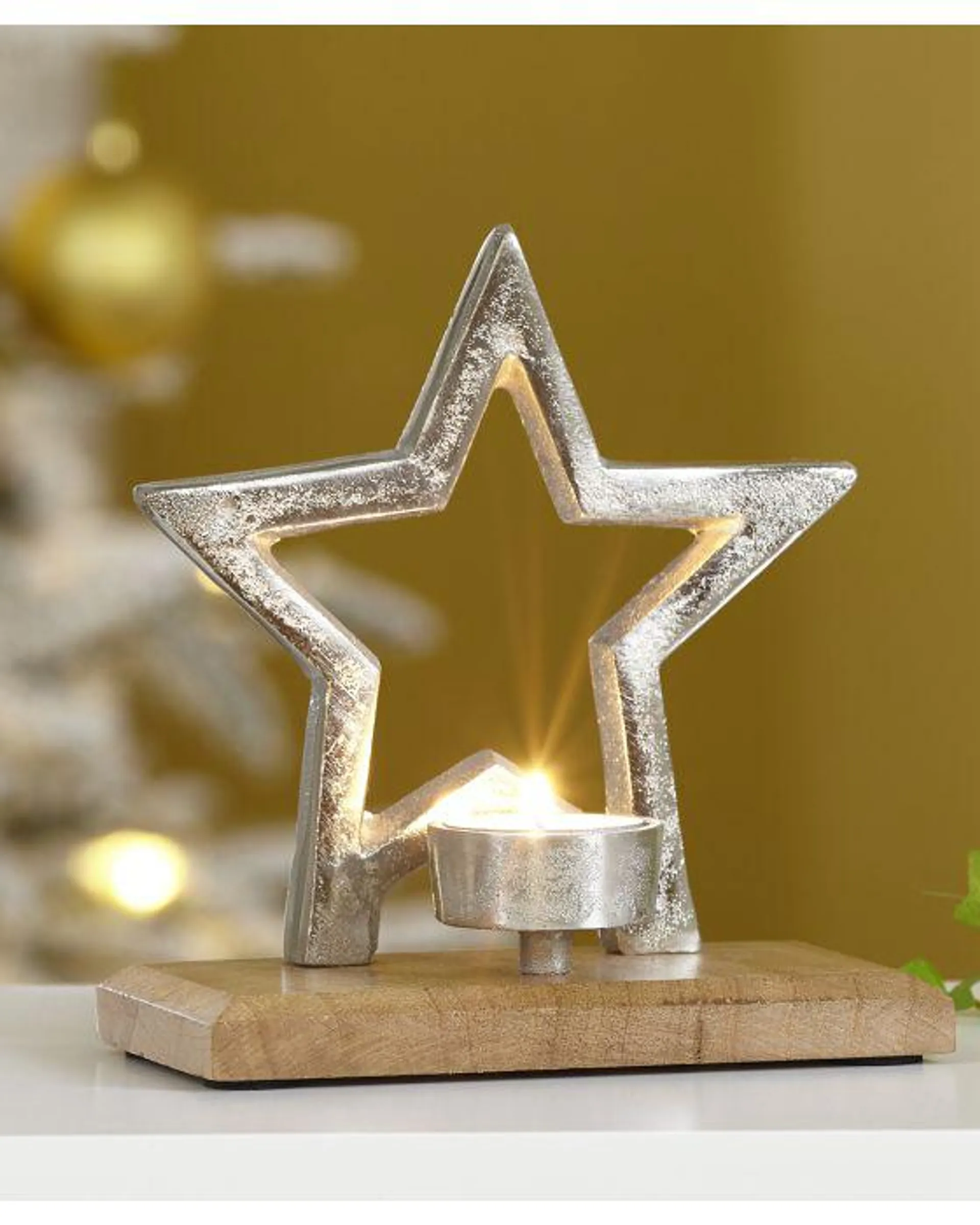 Metal Star Tea Light Holder