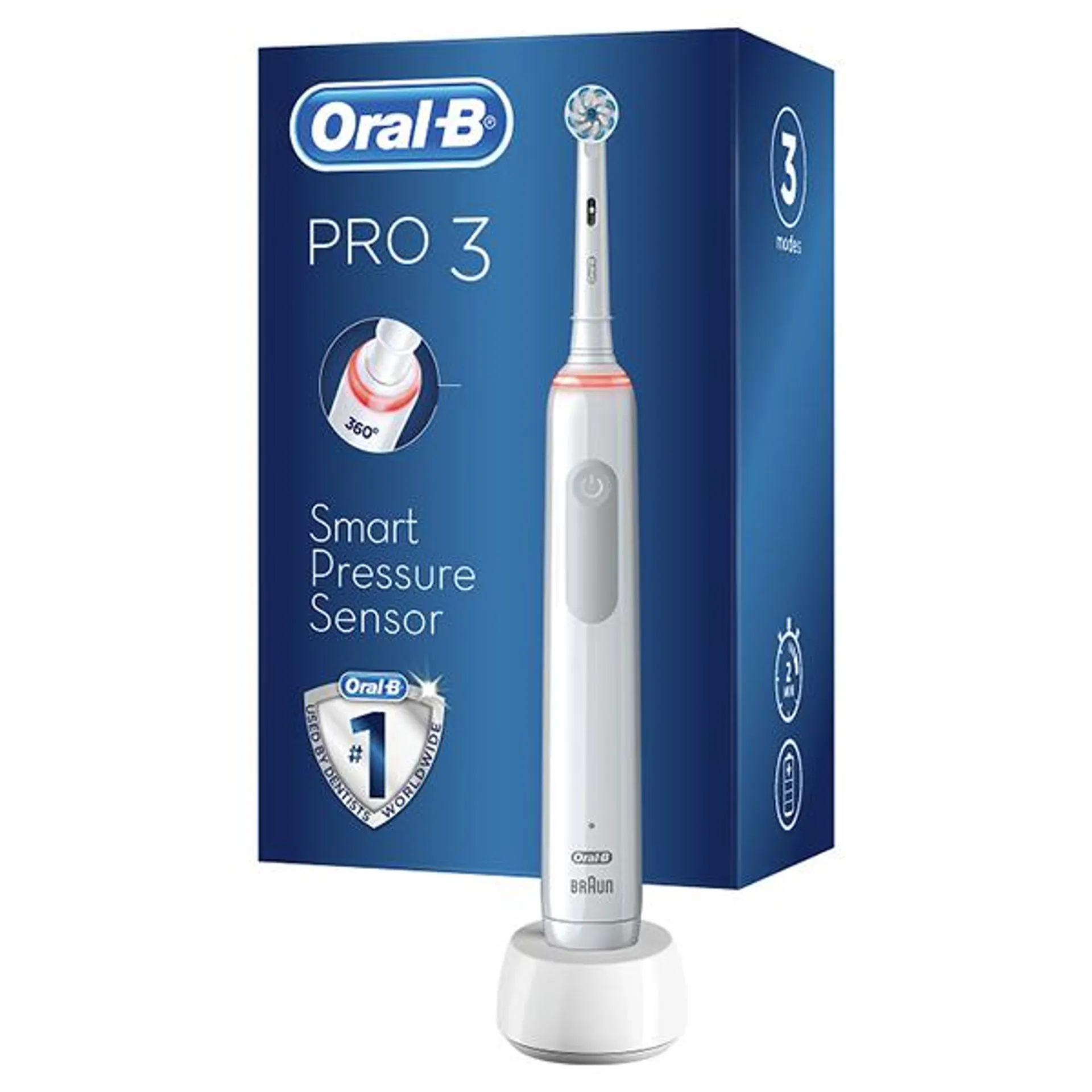 Oral-B Pro 3 3000 Sensi UltraThin White Electric Rechargeable Toothbrush