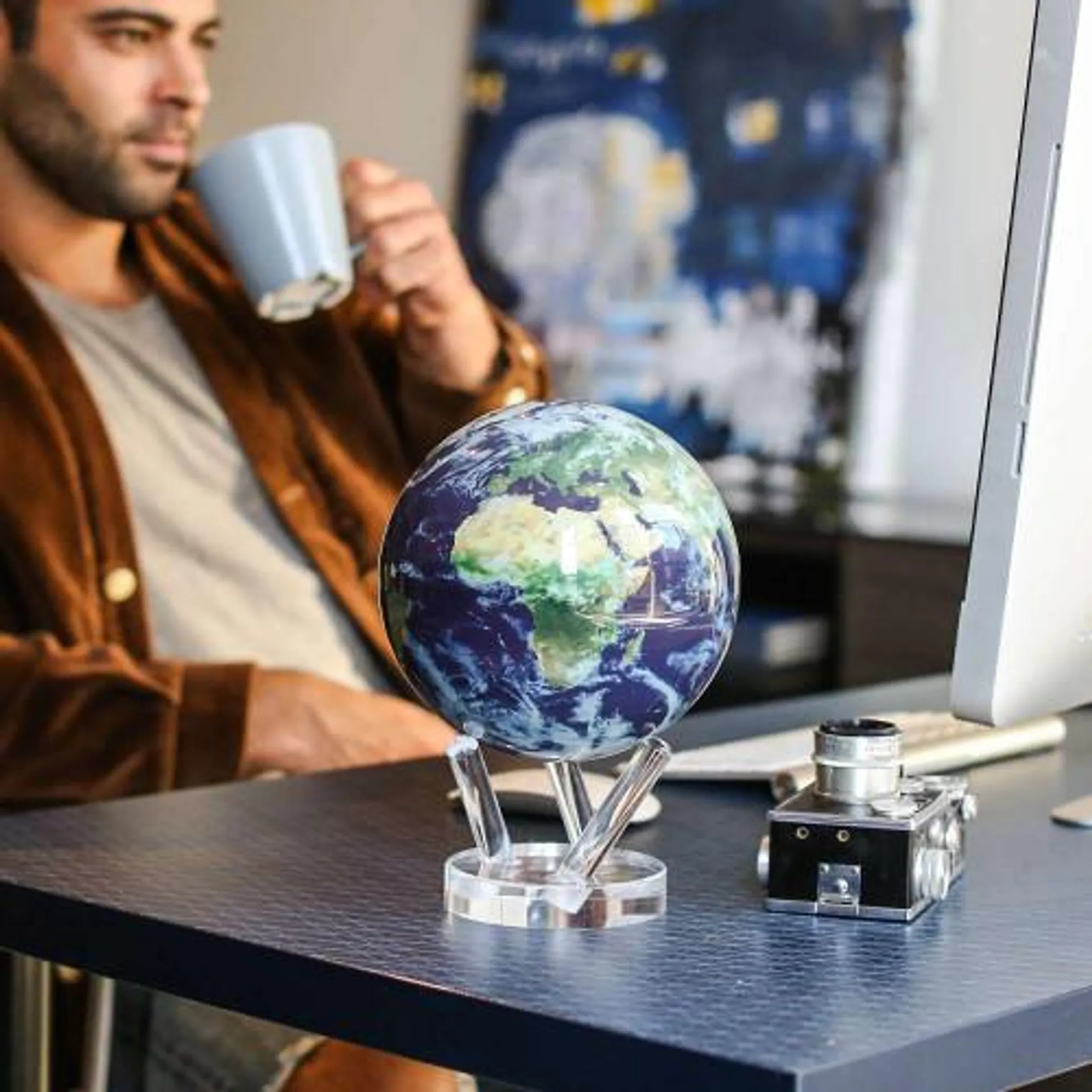 Mova Earth with Clouds 4.5" Rotating Globe
