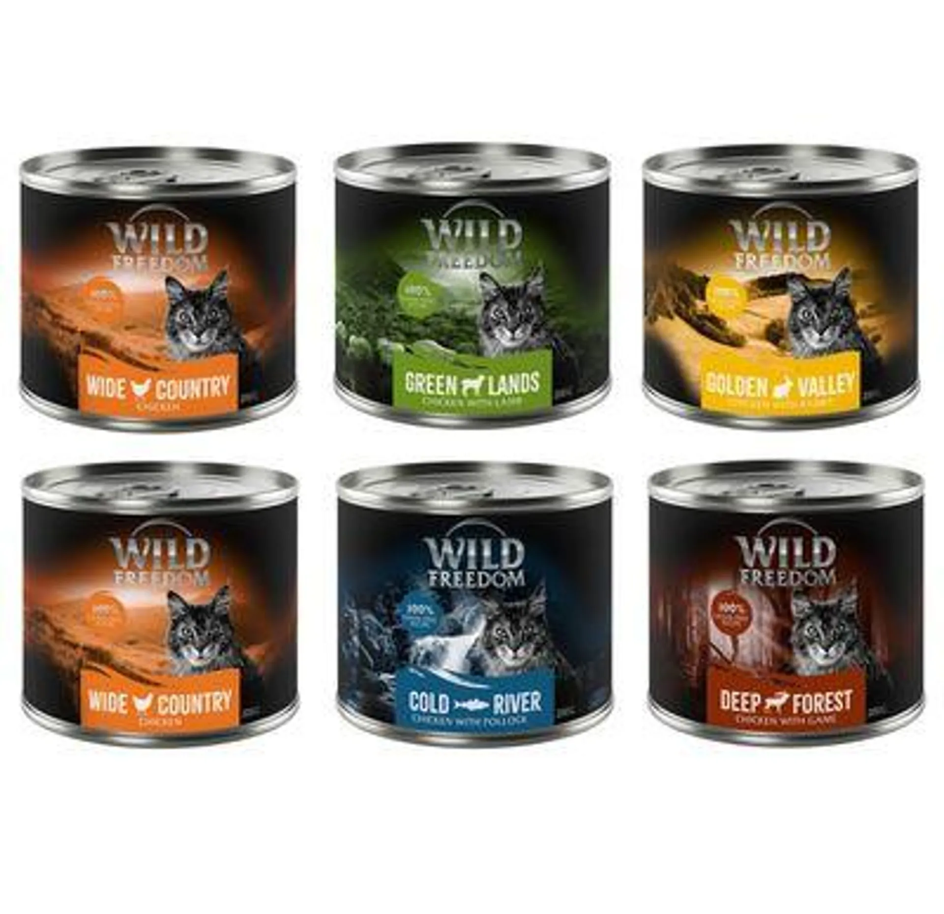 6 x 200g/400g Wild Freedom Adult Wet Cat Food - 10% Off!*