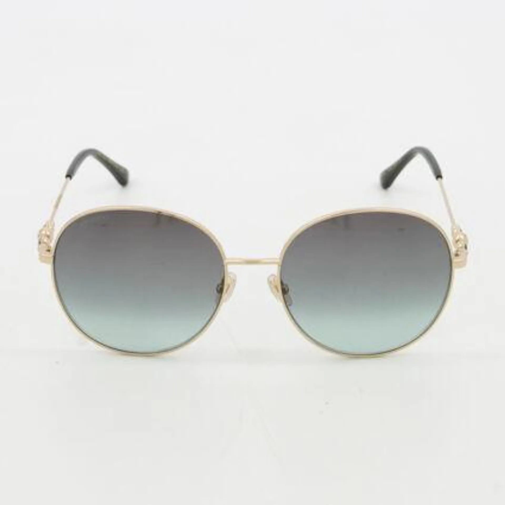 Gold Birdie Round Sunglasses