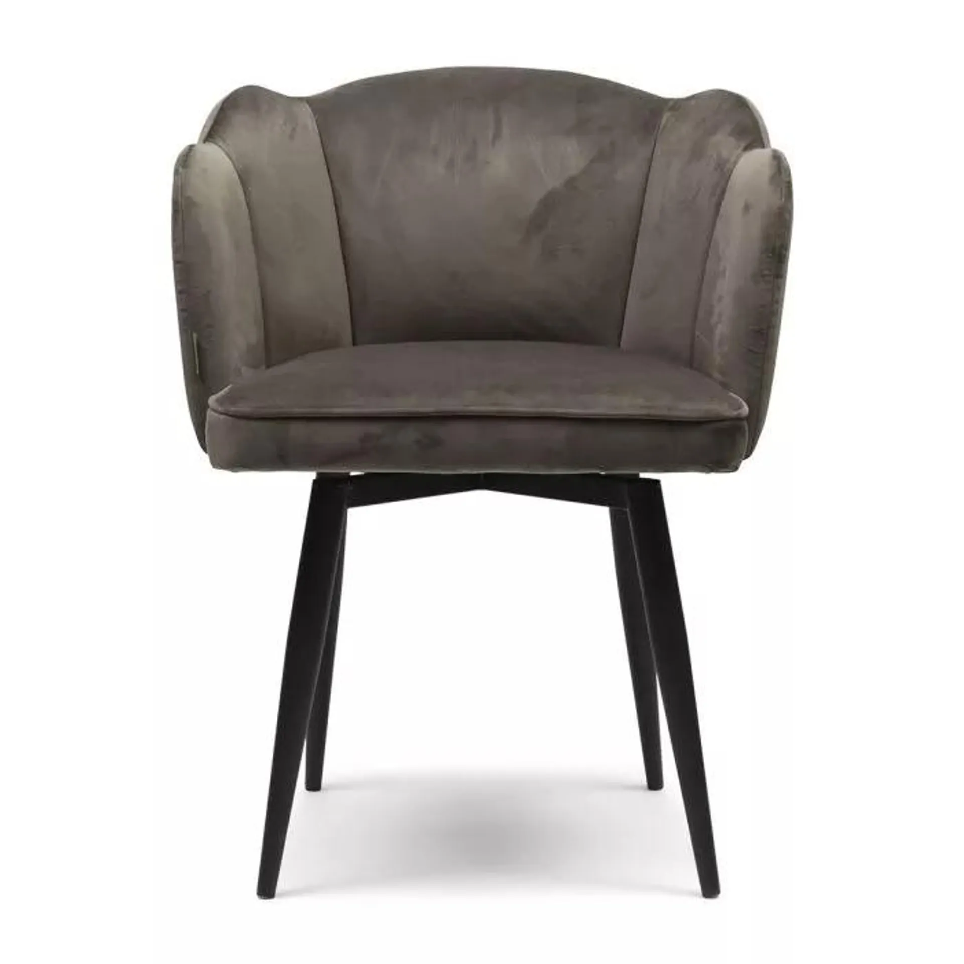 Turnable Dining Chair Dauphine, Anthracite, Velvet