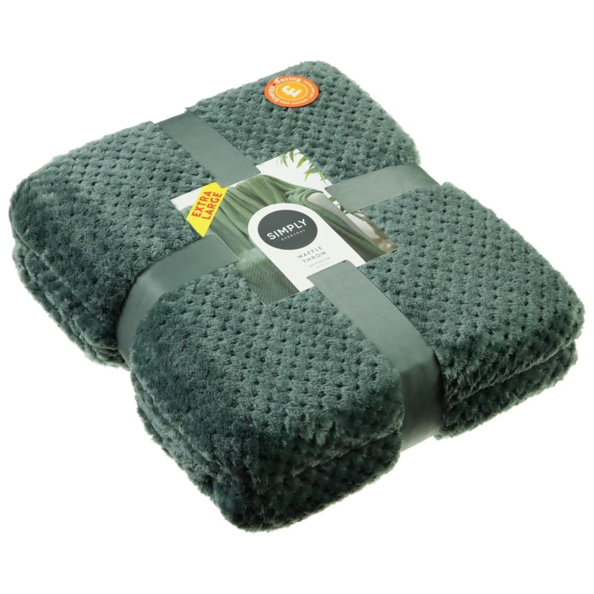 Simply Everyday Large Waffle Throw - Green