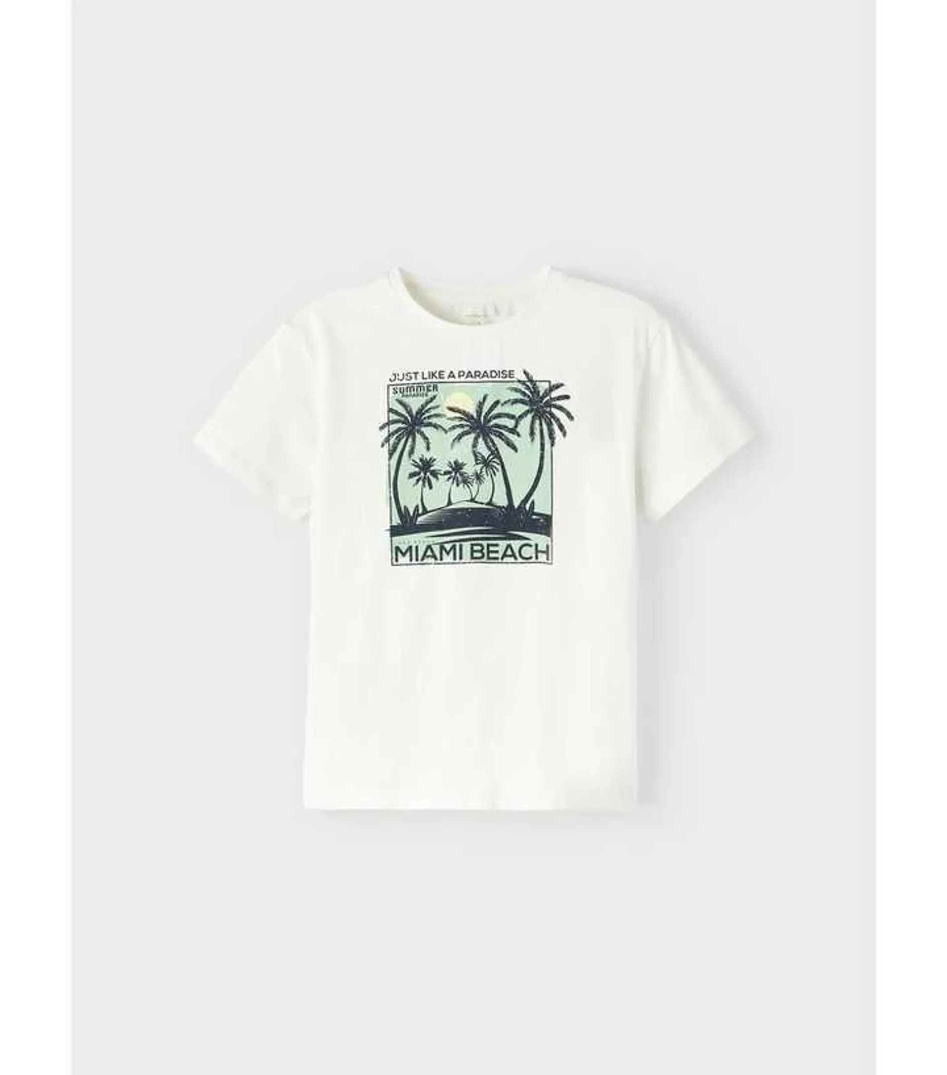 Name It White Miami Beach Logo T-Shirt