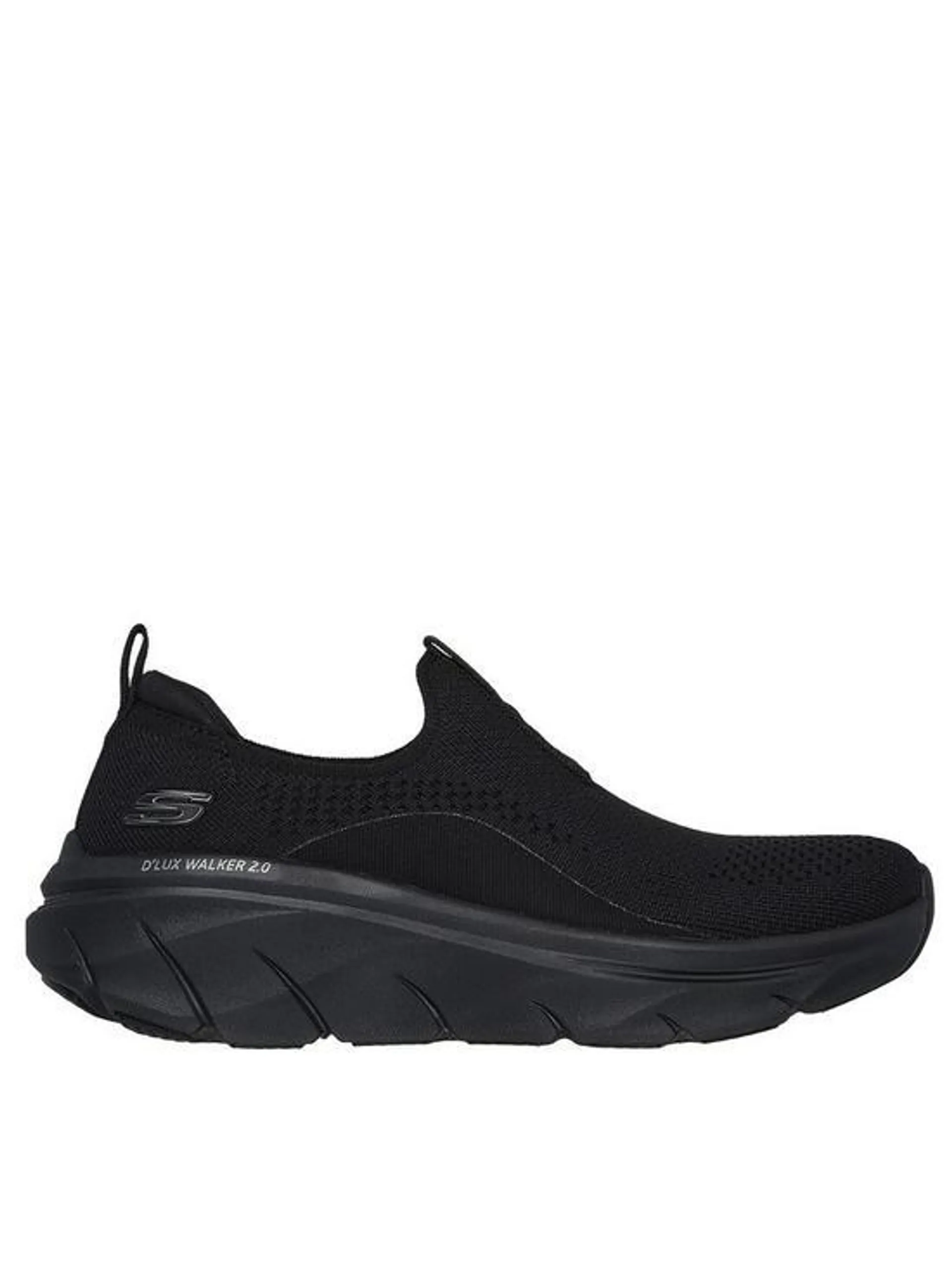 D'lux Walker 2.0 Stretch Knit Slip On Trainers - Black