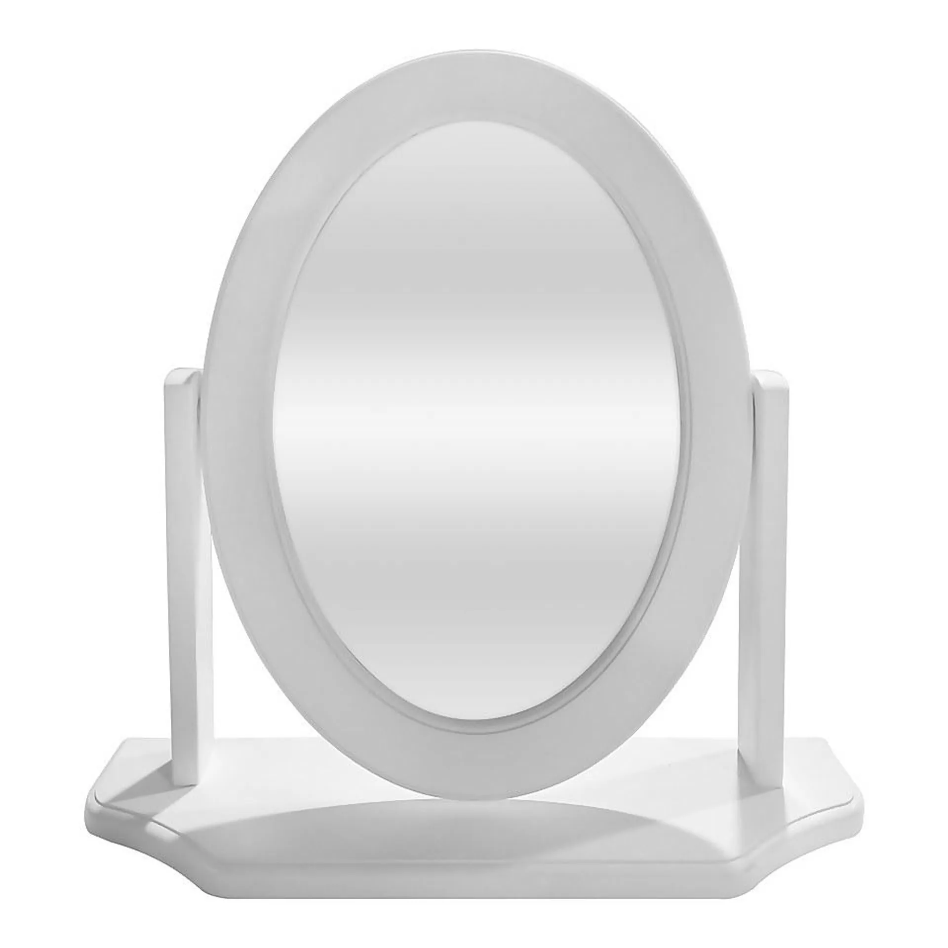 Oval Dressing Table Mirror - White