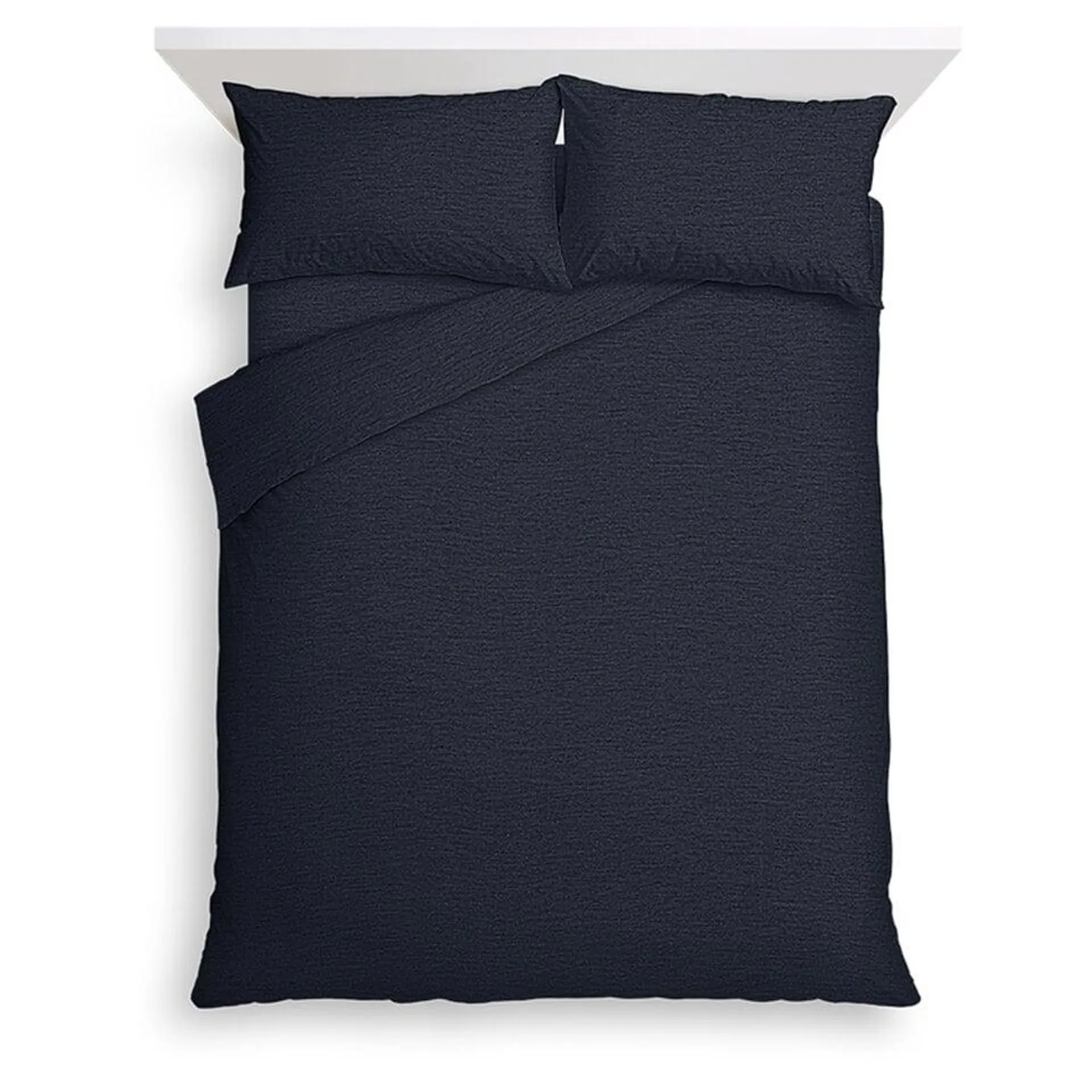 Tesco Navy Marl Jersey Bedset Double