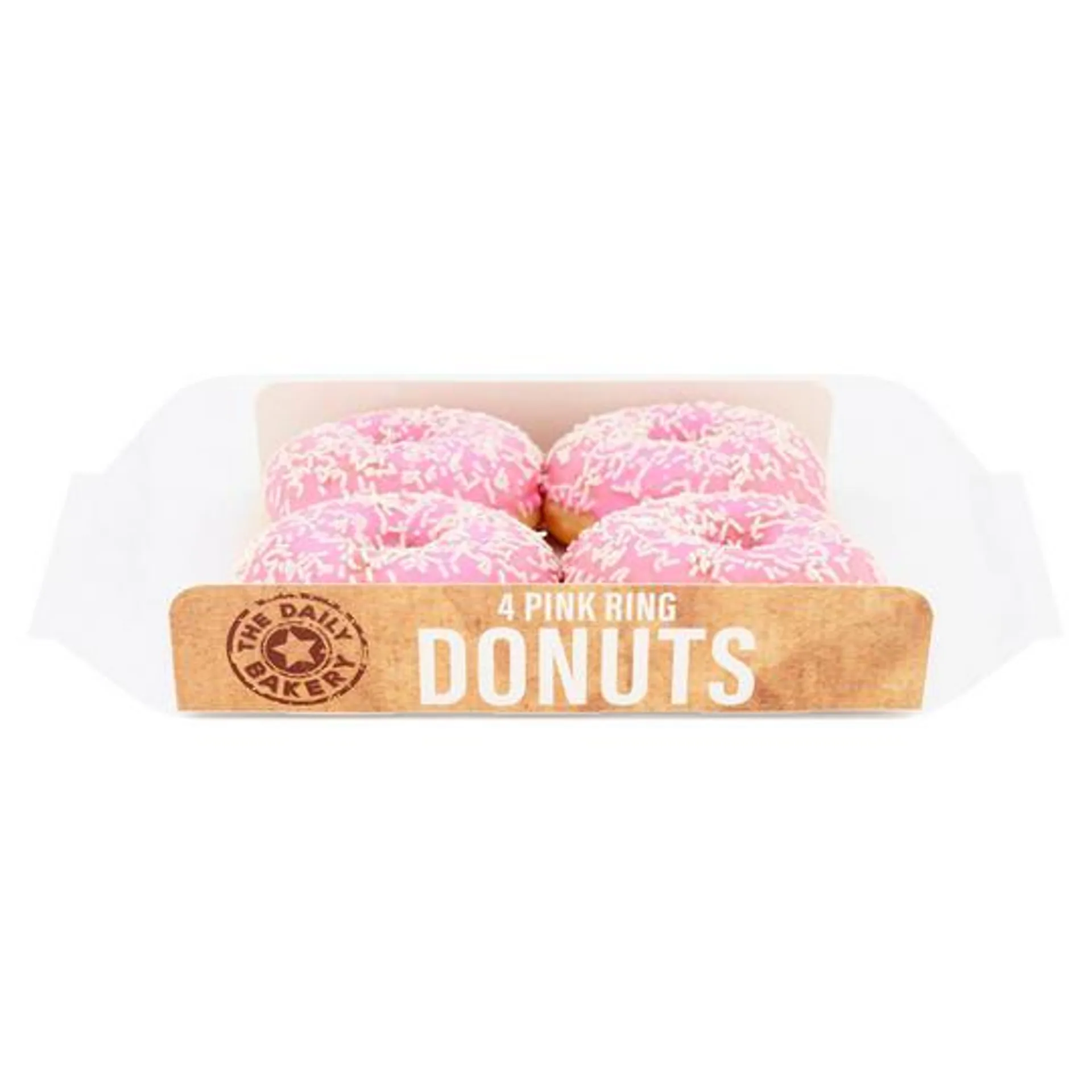 The Daily Bakery 4pk Pink Ring Donuts