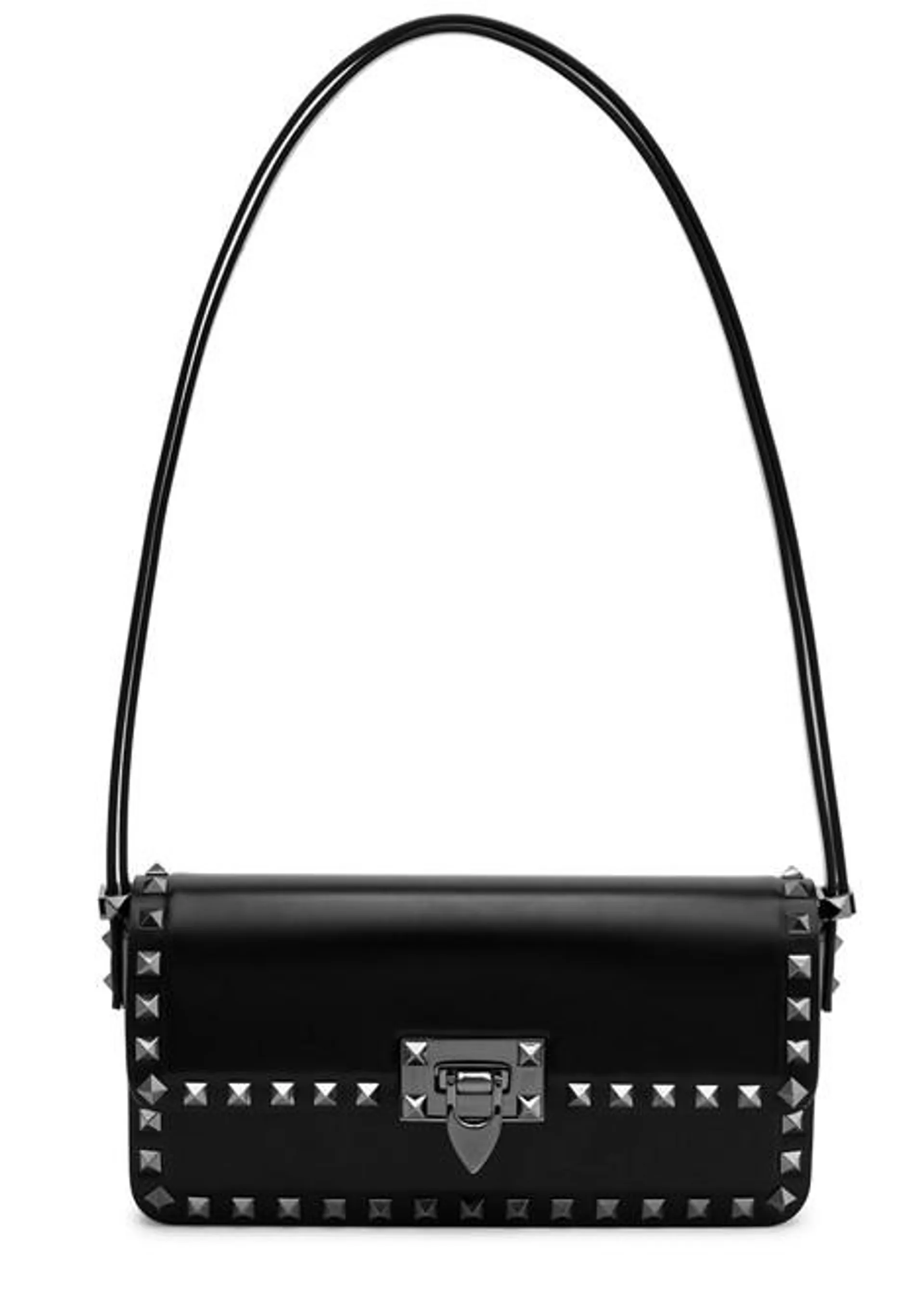 Rockstud leather shoulder bag