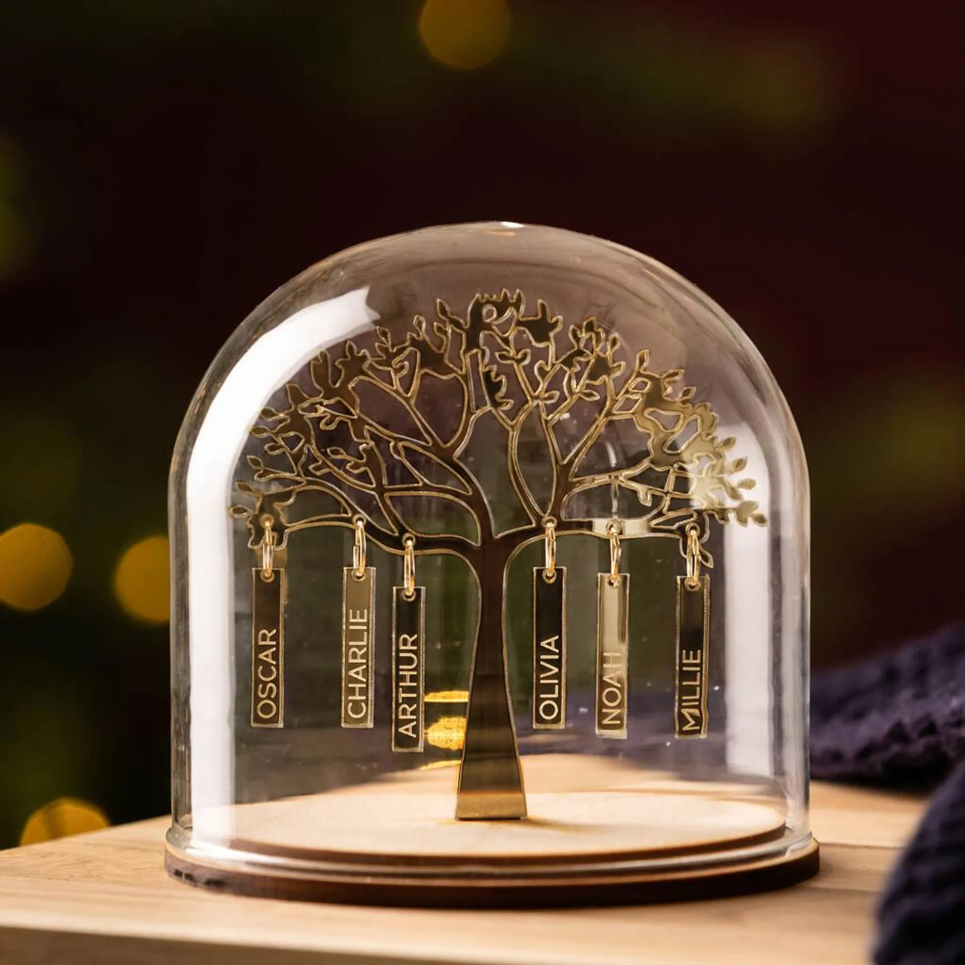 Personalised Anniversary Family Tree Dome Decoration