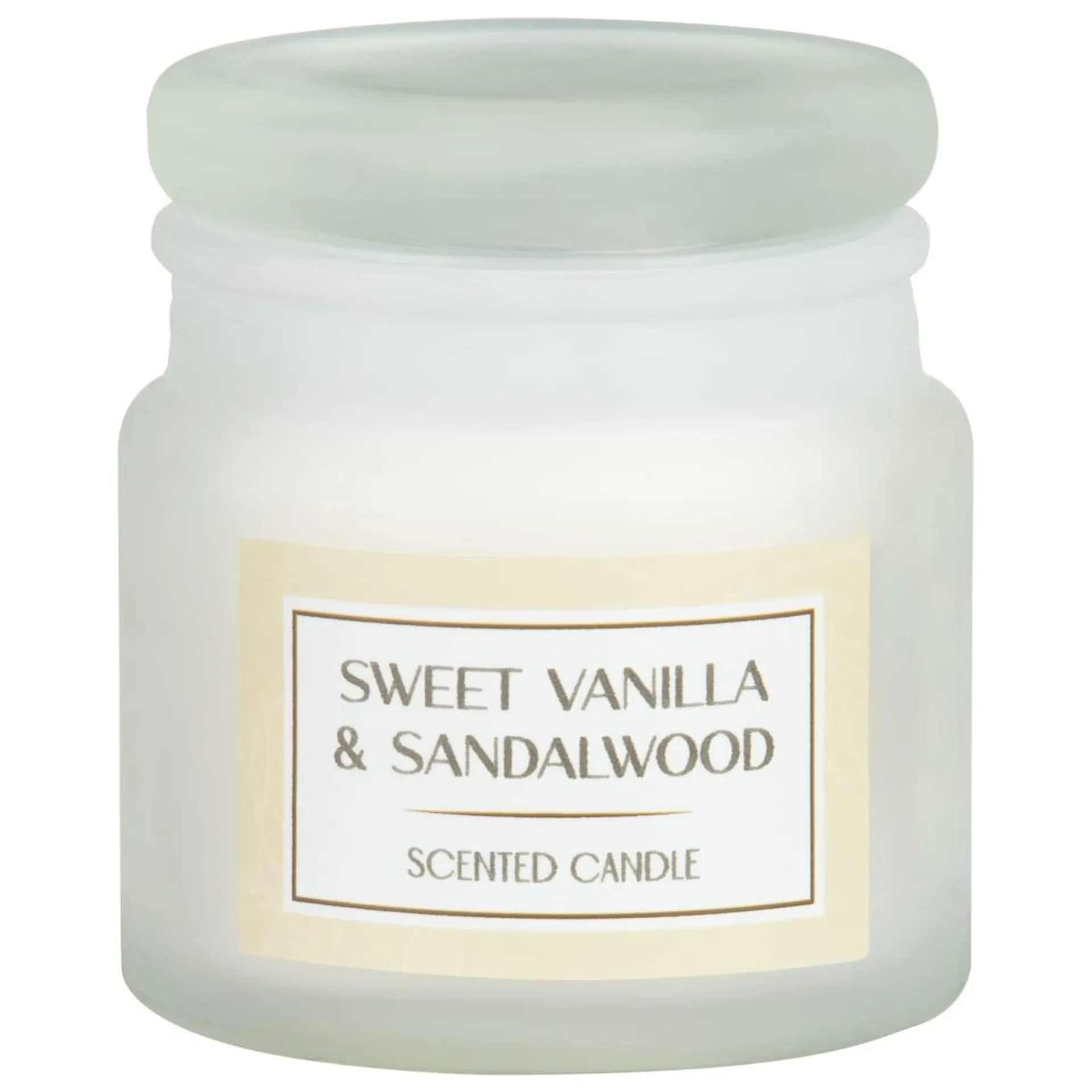 Mini Glass Candle With Lid - Sweet Vanilla & Sandalwood