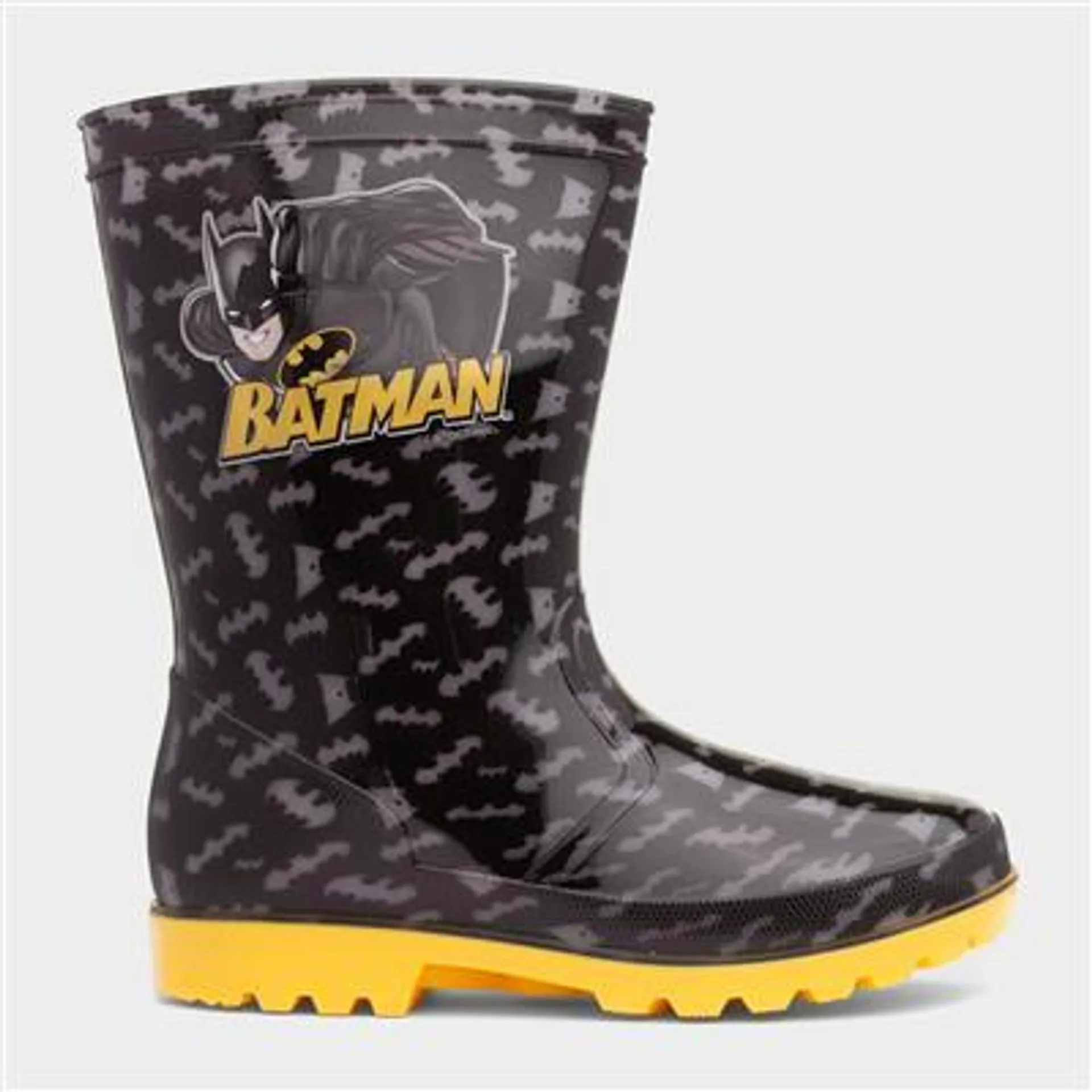 Bolton Kids Black & Yellow Wellies