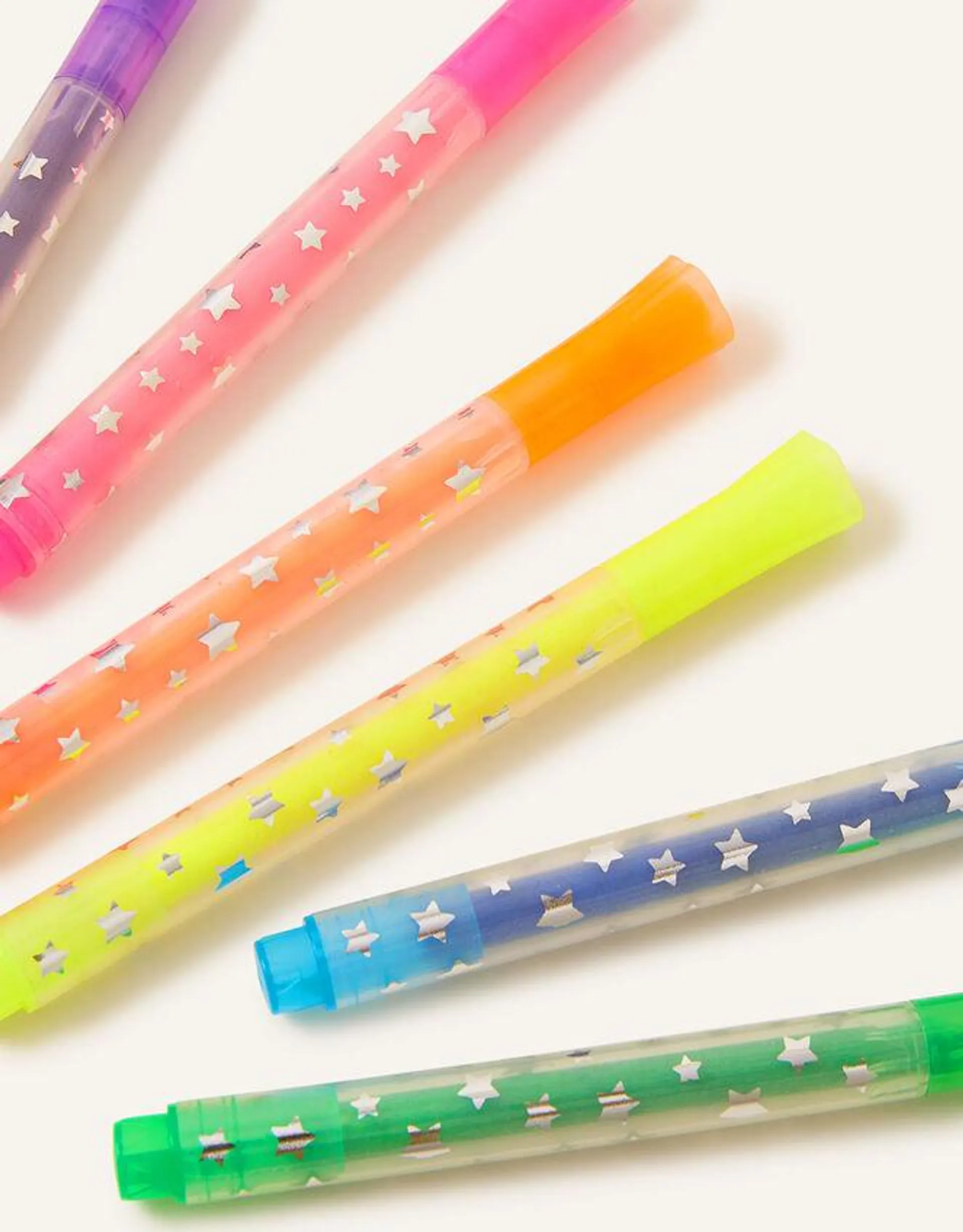Star Stamp Highlighter Pens 6 Pack