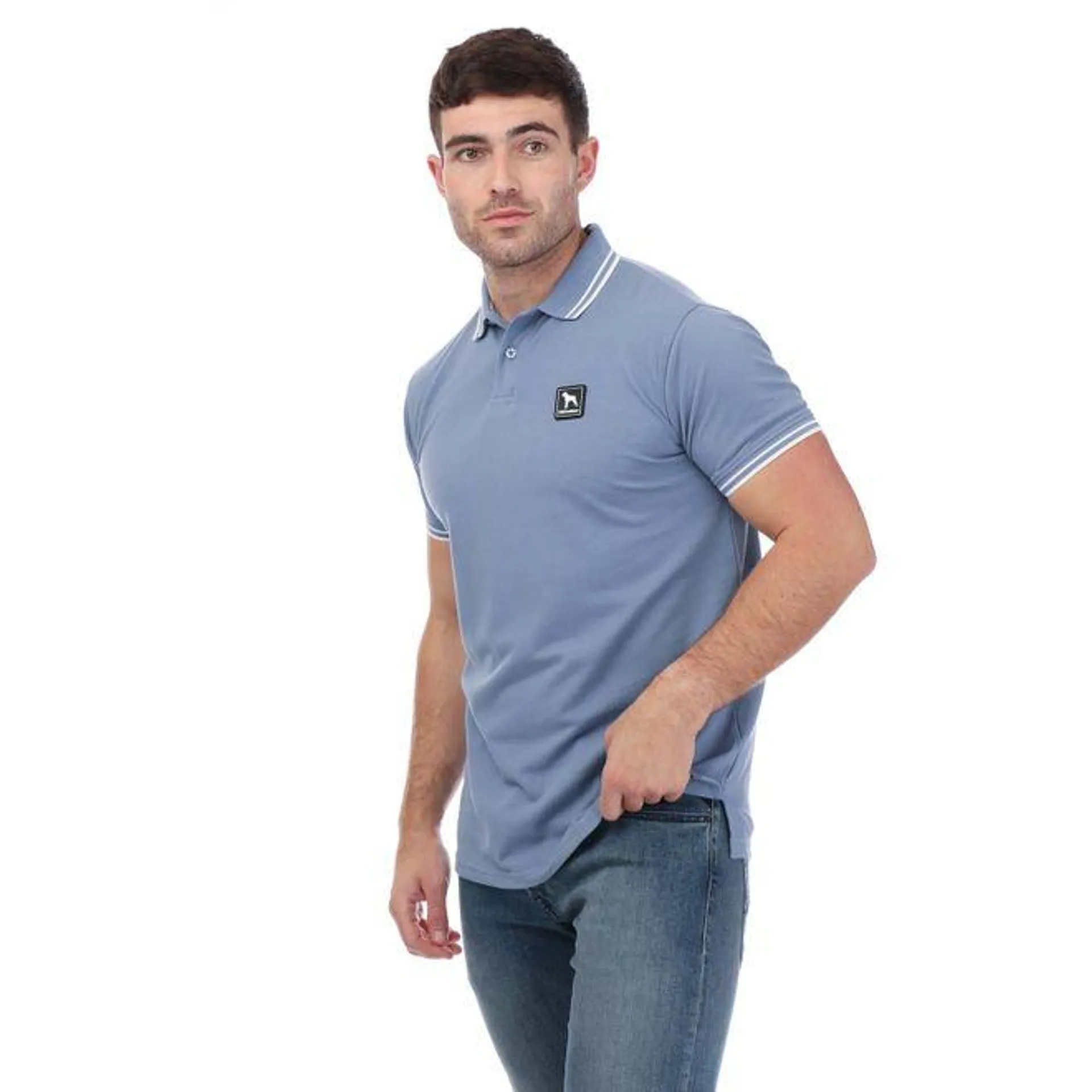 One True Saxon Mens Dixon Polo Shirt in Blue