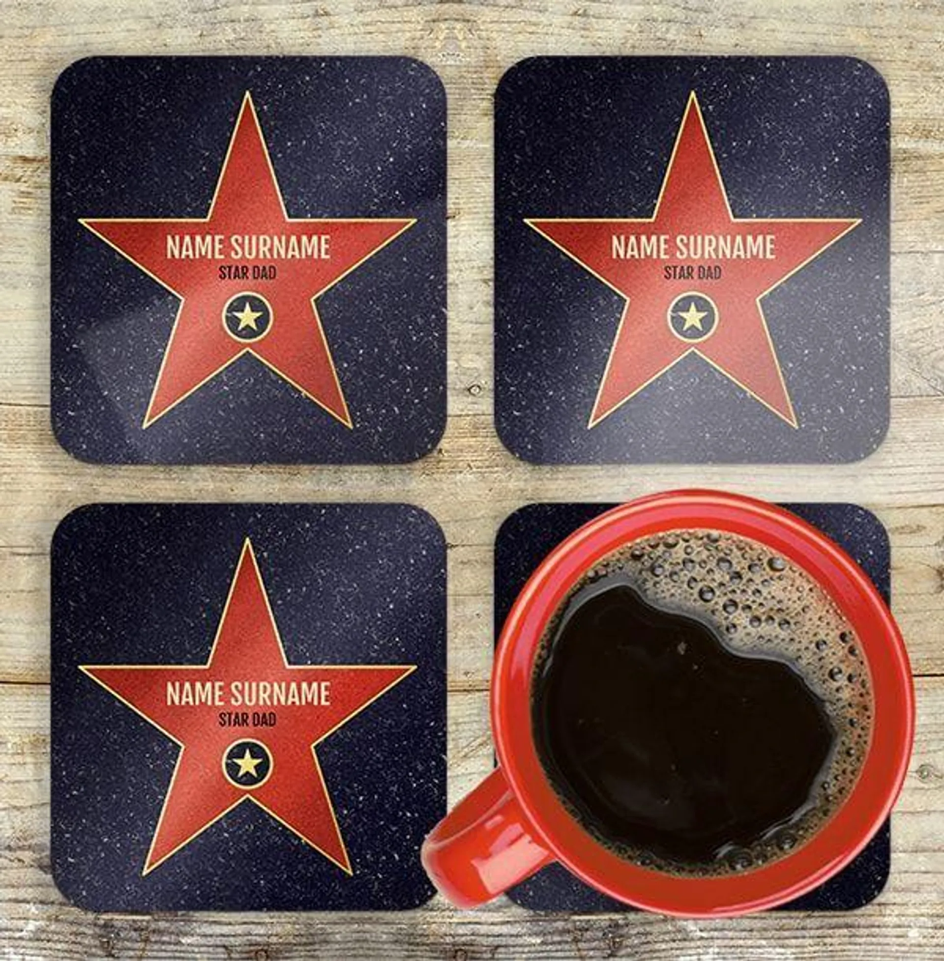 Hollywood Walk of Fame Personalised Coaster