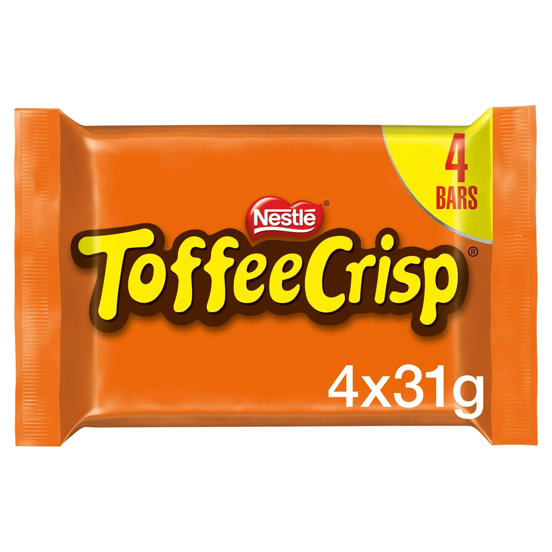 Toffee Crisp Milk Chocolate Bar 4 Pack Multipack 124g