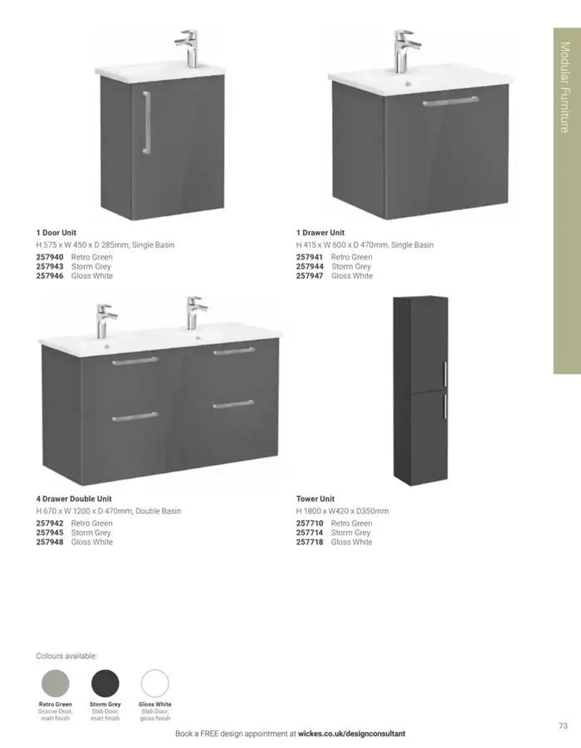 Wickes Bespoke Bathrooms brochure from 5 November to 31 December 2024 - Catalogue Page 73