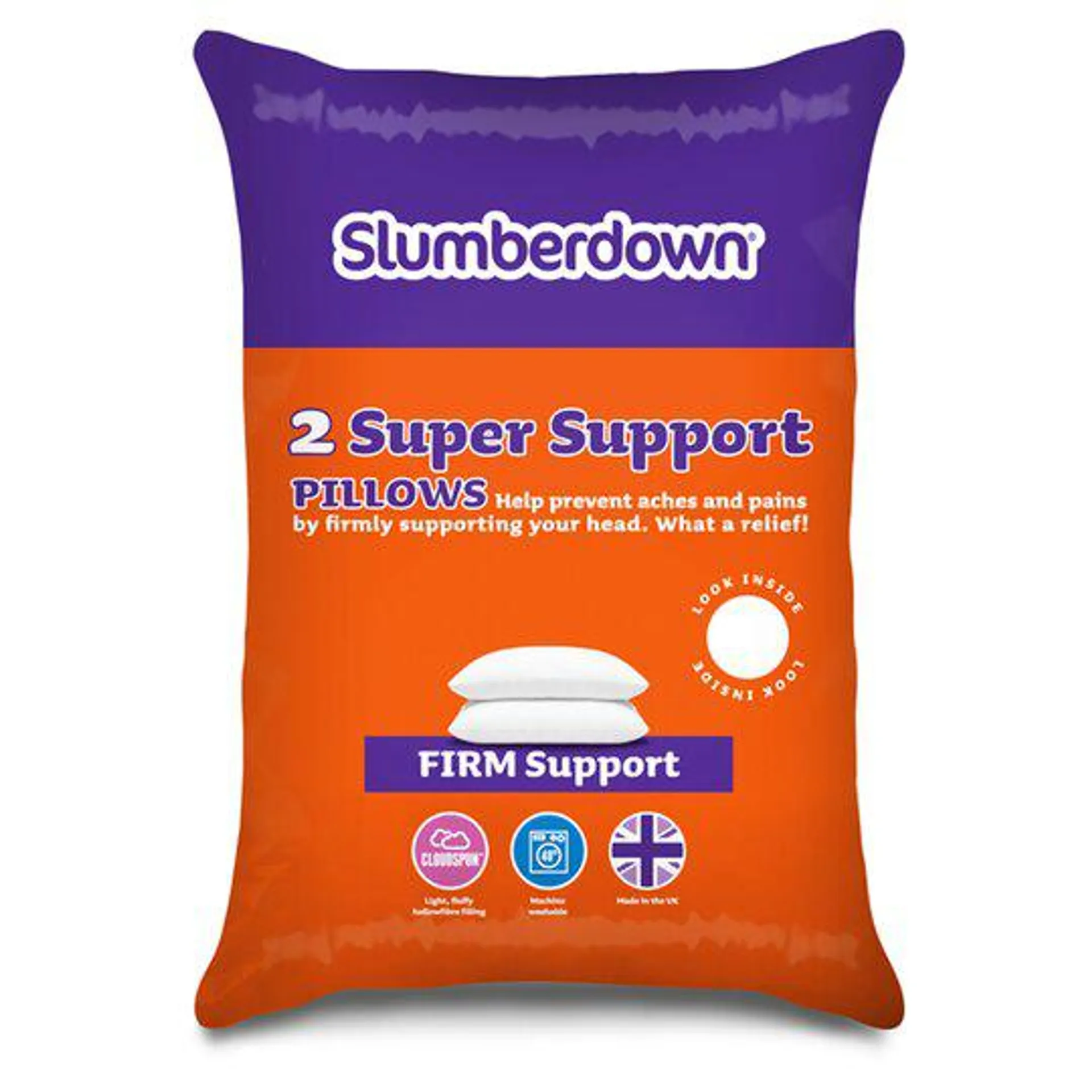 Slumberdown Super Support Pillow Pair