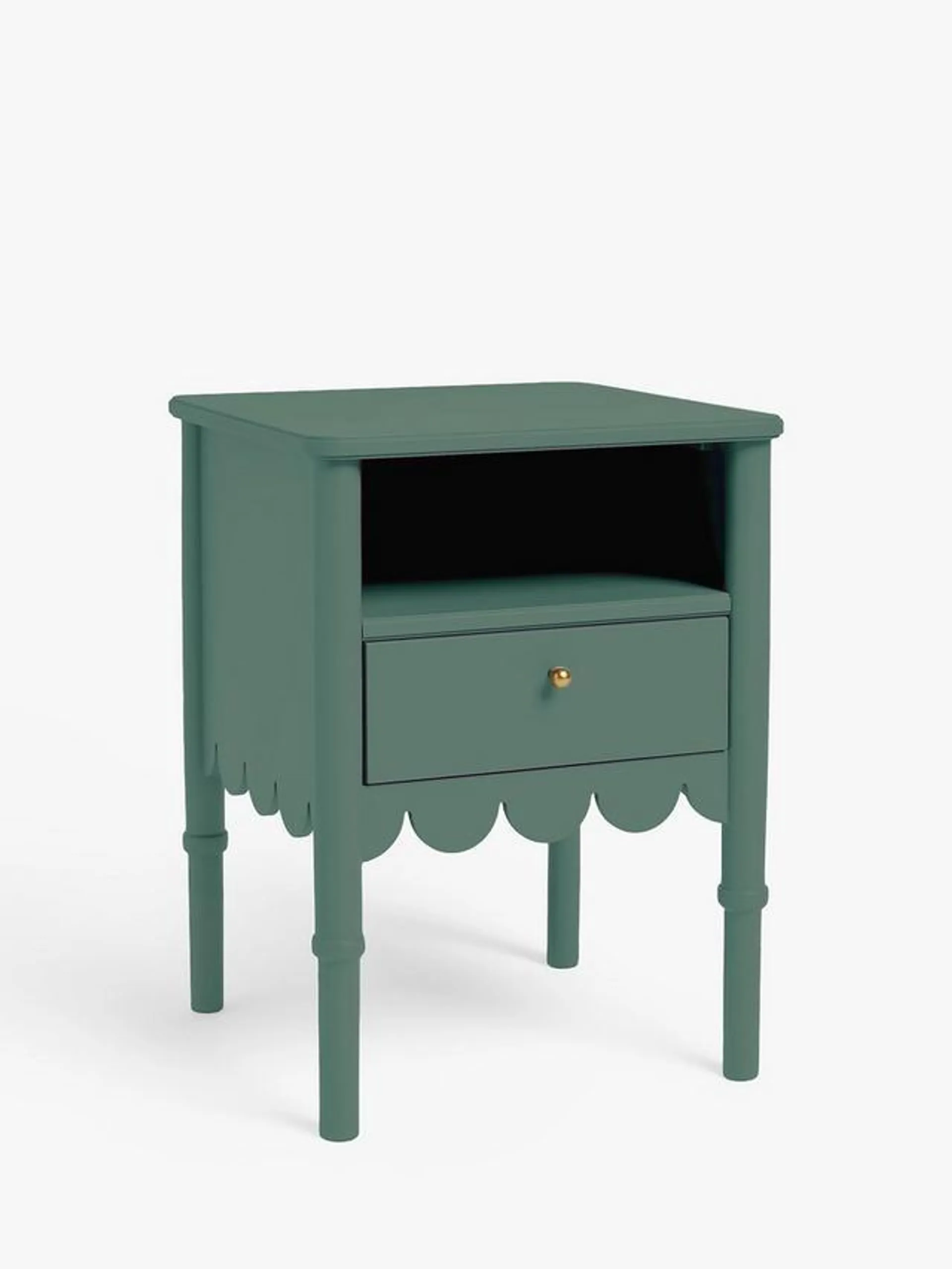 Hem 1 Drawer Bedside Table, Dark Green