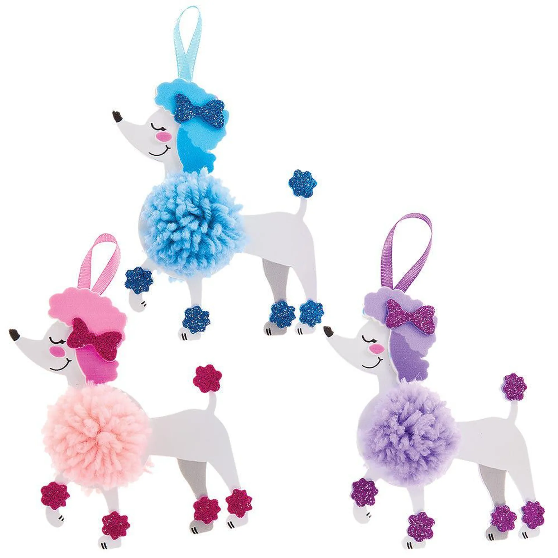 Poodle Dog Pom Pom Decoration Kits