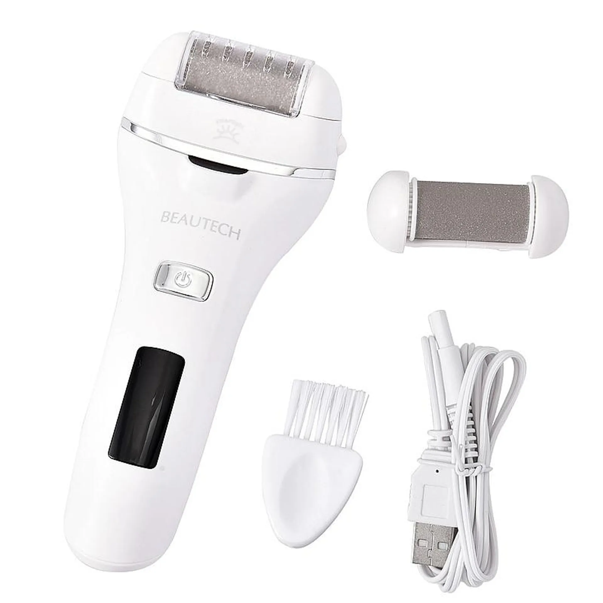 Beautech Rechargeable Wet or Dry Callus Remover (Size 16x7 Cm) - White