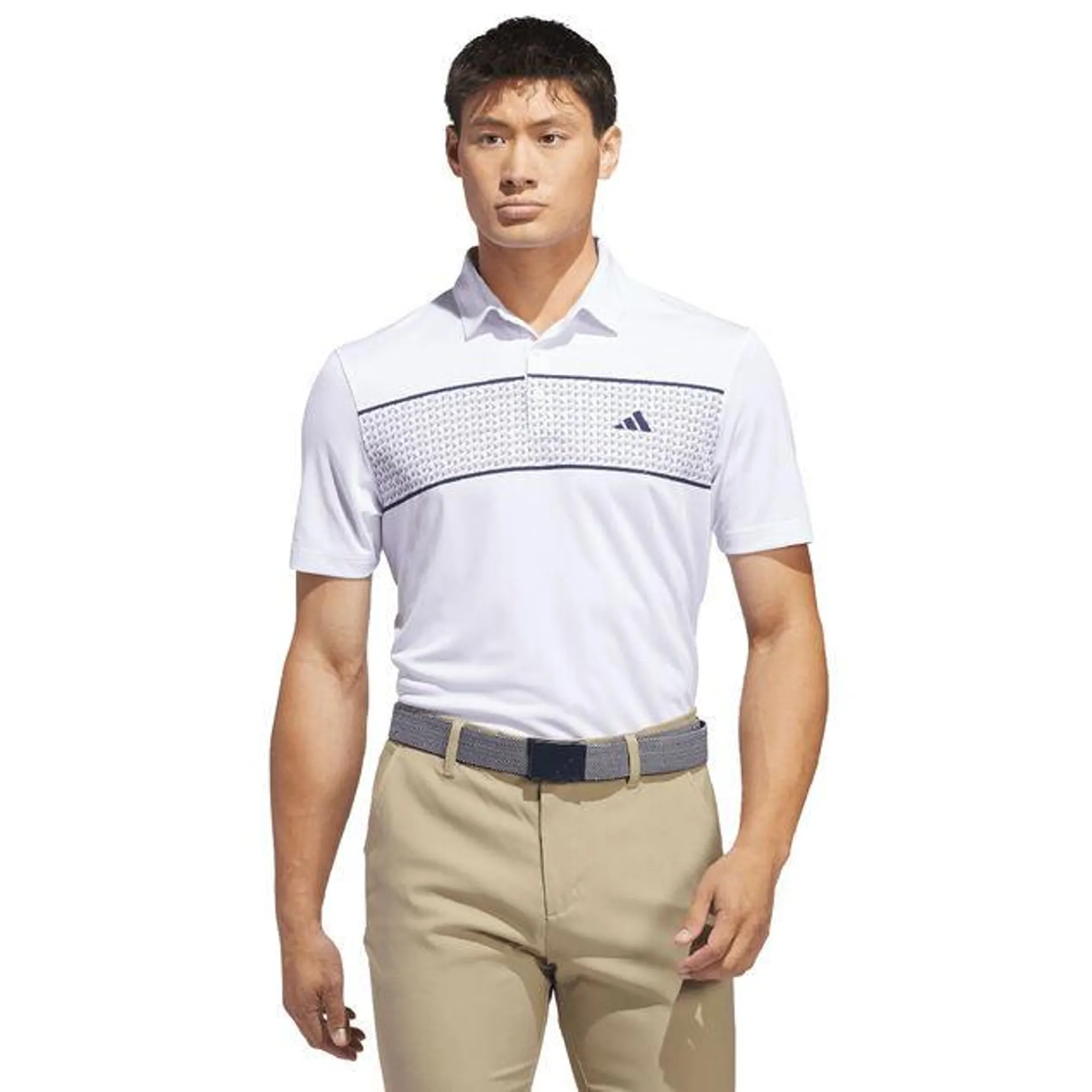 adidas Men's Core Chest Stripe Golf Polo Shirt