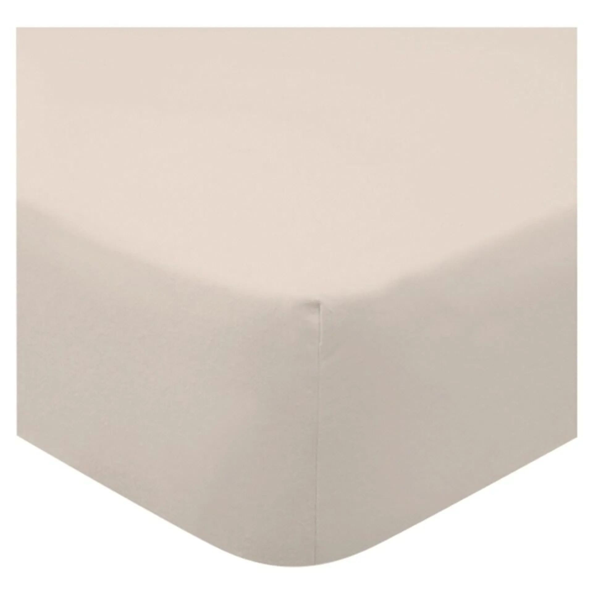 F&F Home Bedding Brushed Fitted Sheet Natural Single