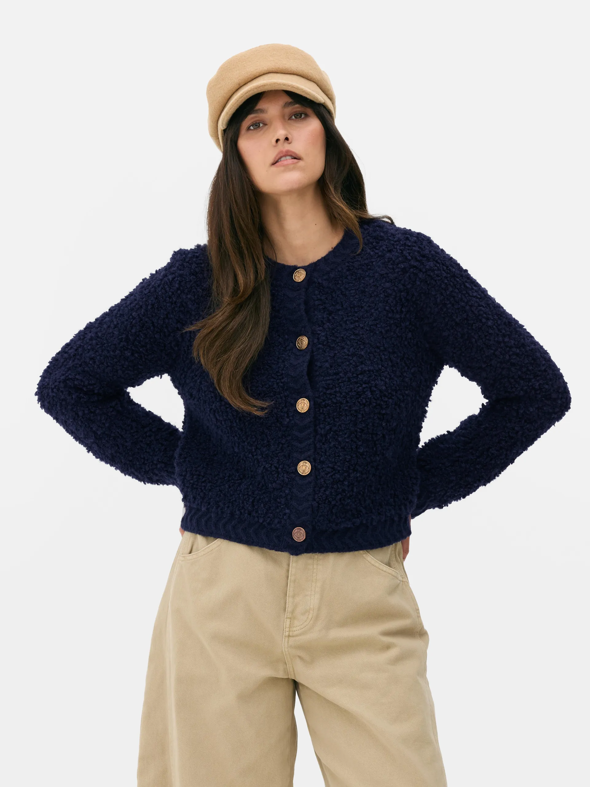 Paula Echevarría Bouclé Cardigan