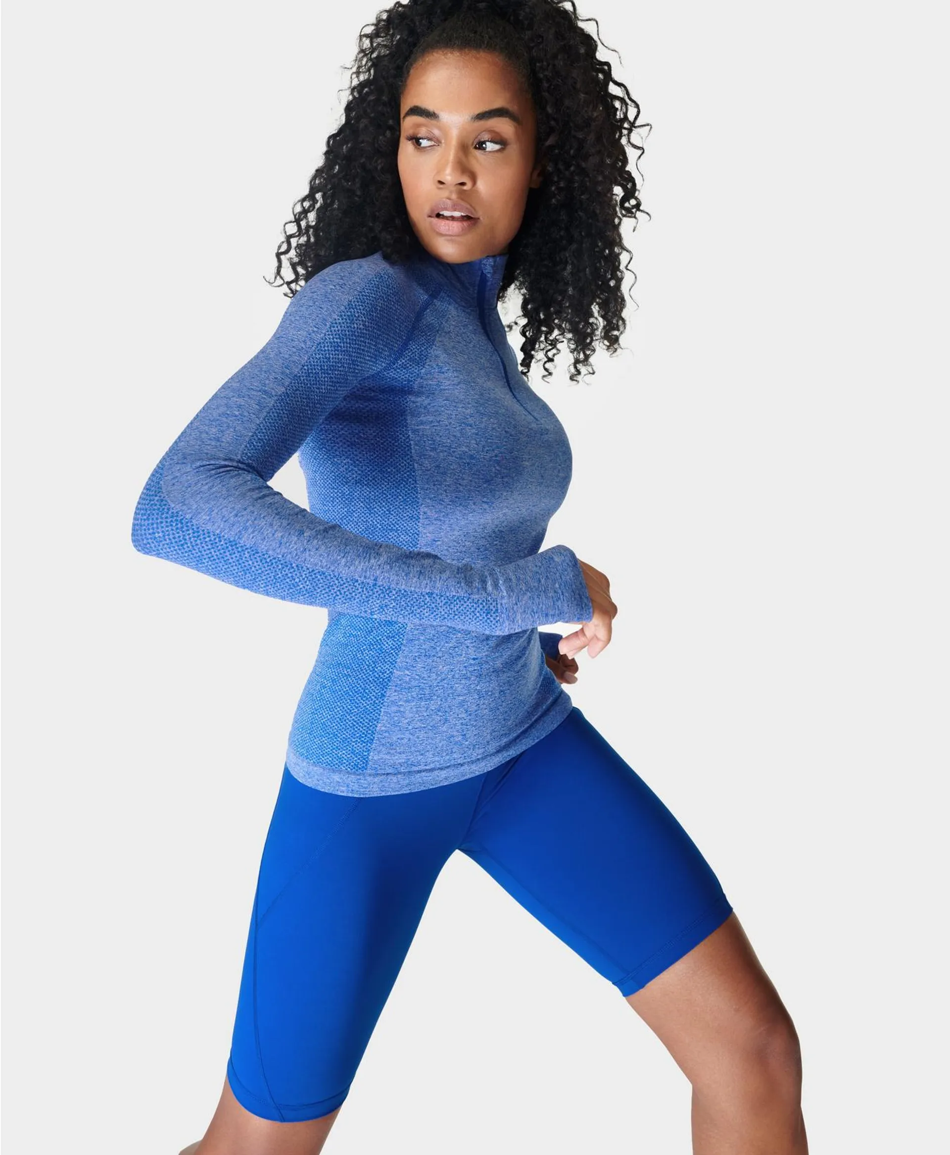 Athlete Seamless Half Zip Long Sleeve Top