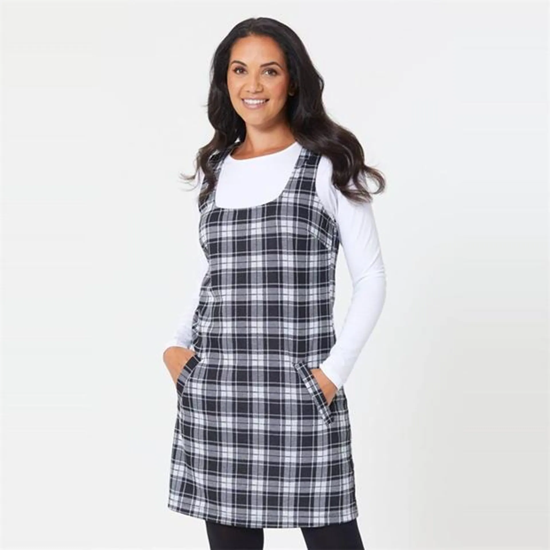 Jersey Pinafore Dress