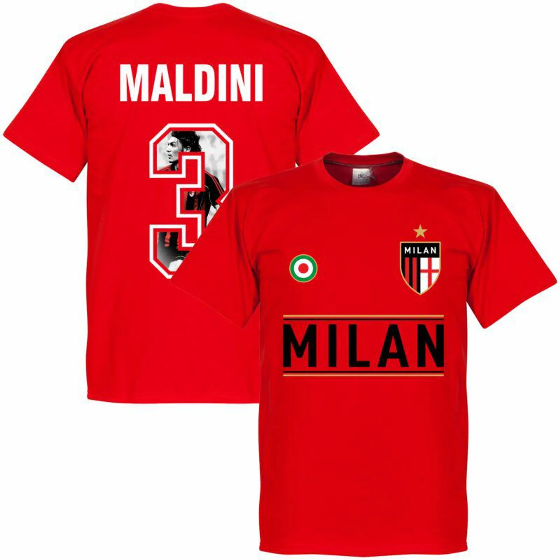 Milan Maldini 3 Gallery Team T-Shirt - Red