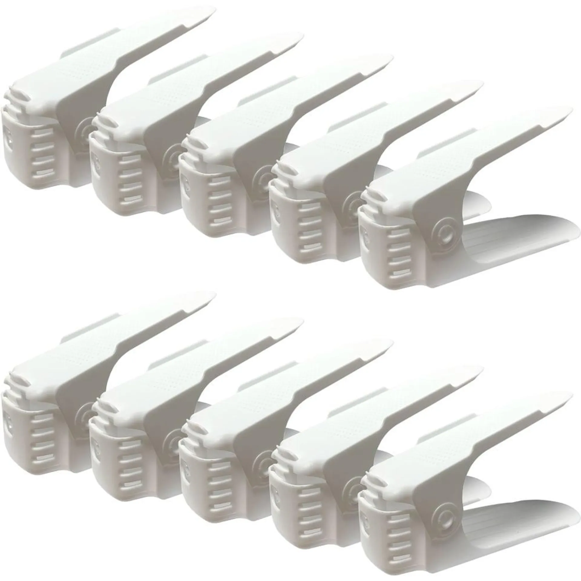 AMOS White Shoe Slot 10 Pack