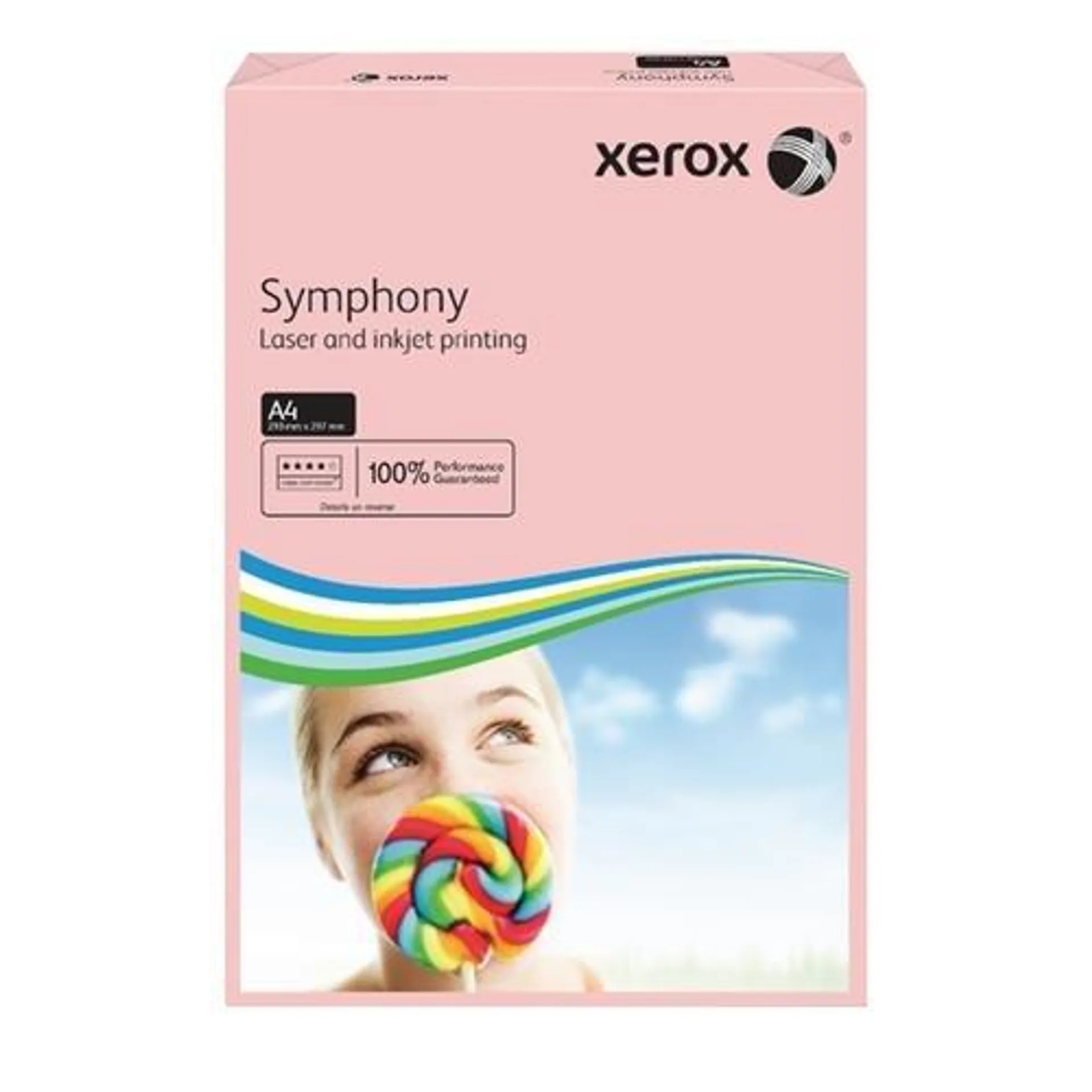 Xerox Symphony Pastel Tints Pink Ream A4 Paper 80gsm 003R93970 (Pack of 500) 003R93970