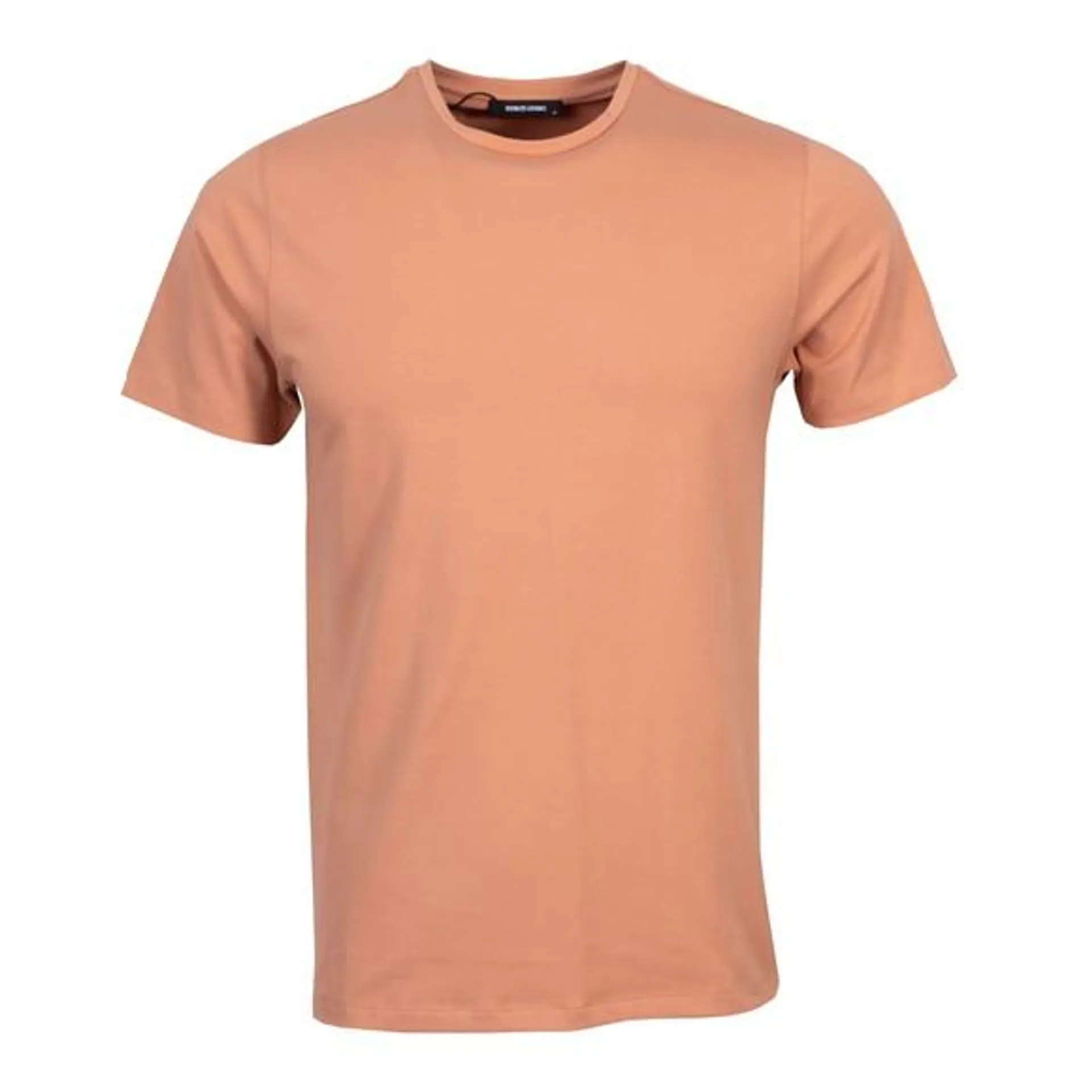 Mens Orange Plain T-Shirt