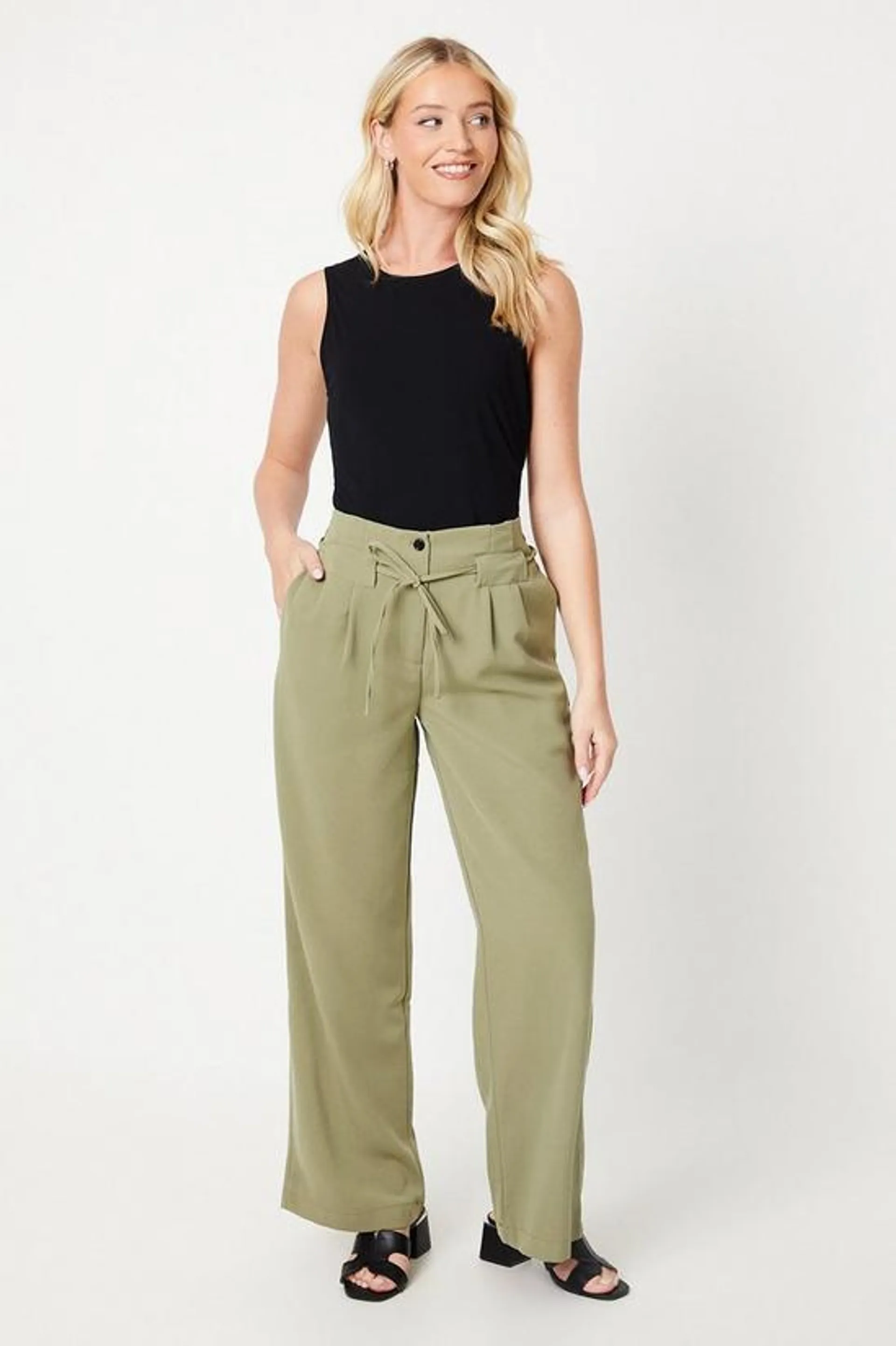 Paperbag Elasticated Waist Trouser