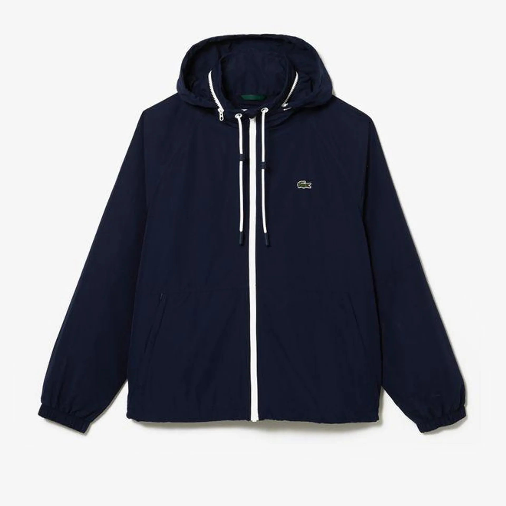 Lacoste Detchable Hood Water-Repellent Jacket in Blue