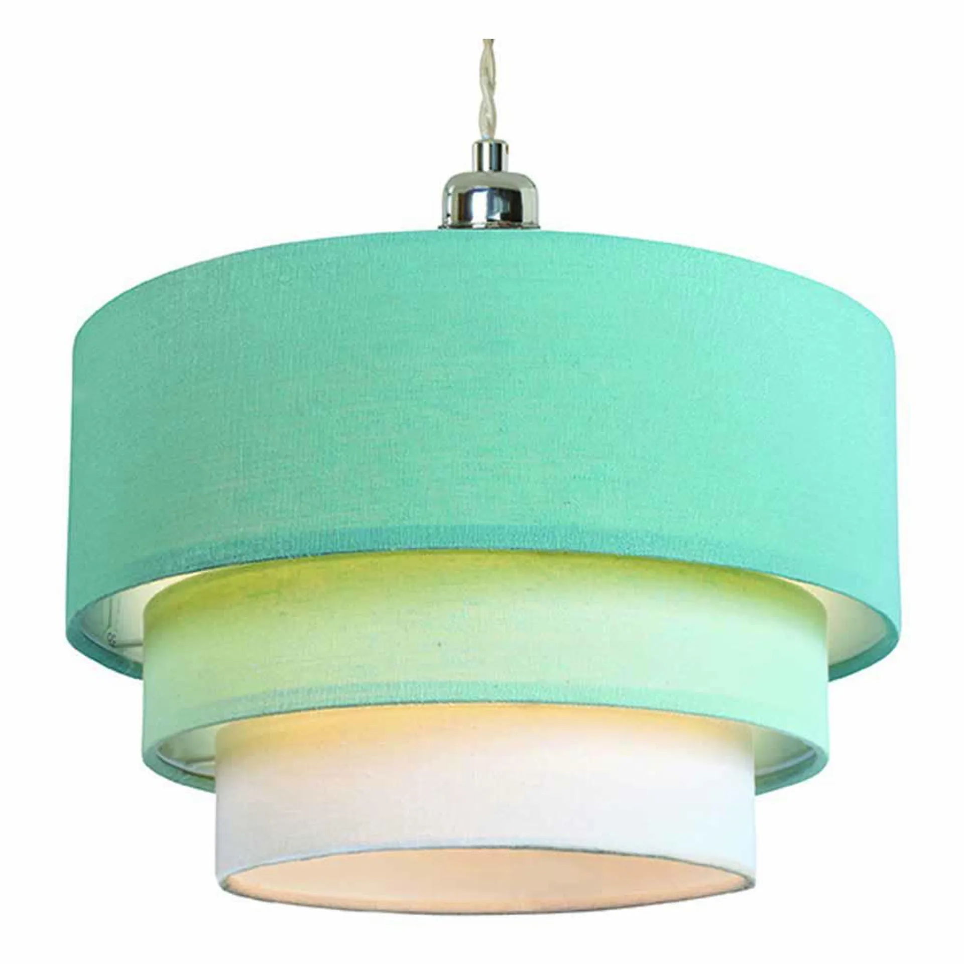 The Lighting and Interiors Duck Egg Blue 3 Tier Pendant Shade