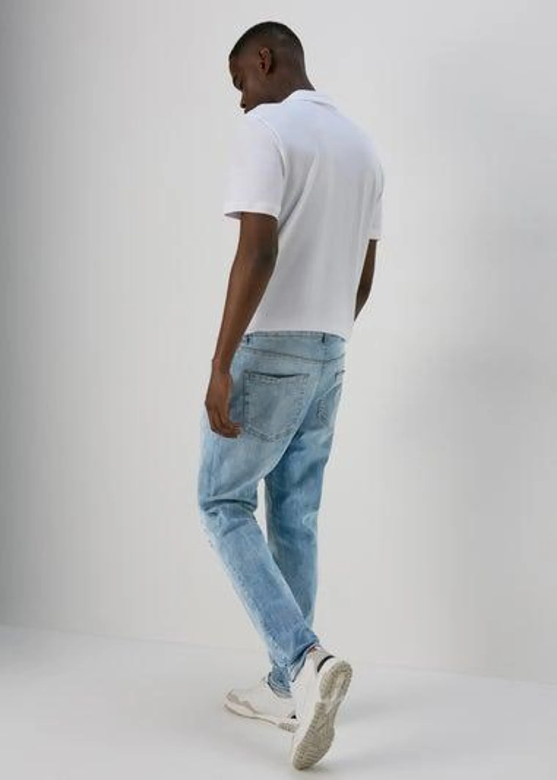 Blue Light Washed Rip & Repair Jeans