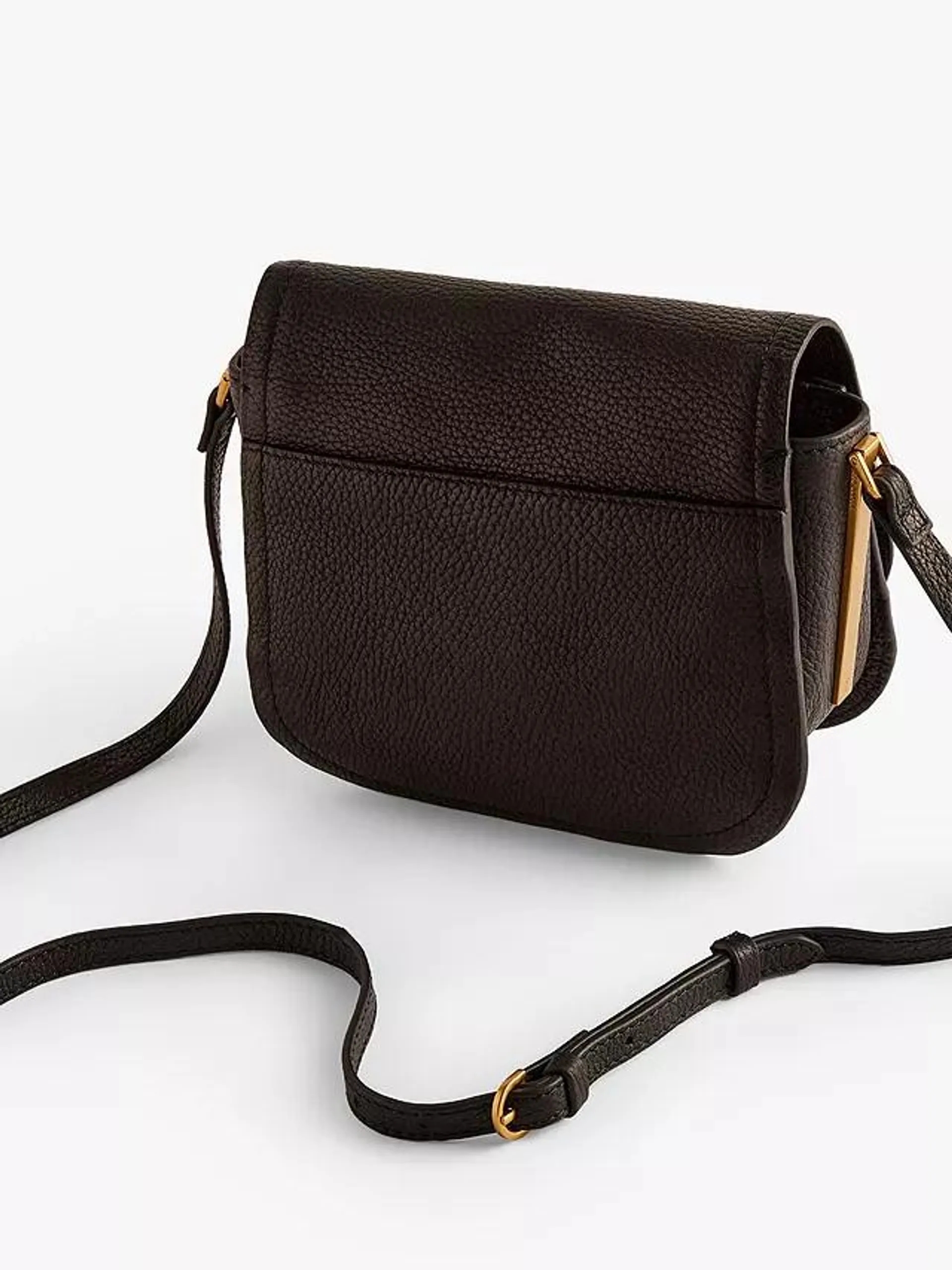 Imilda Lock Detail Small Leather Satchel Bag