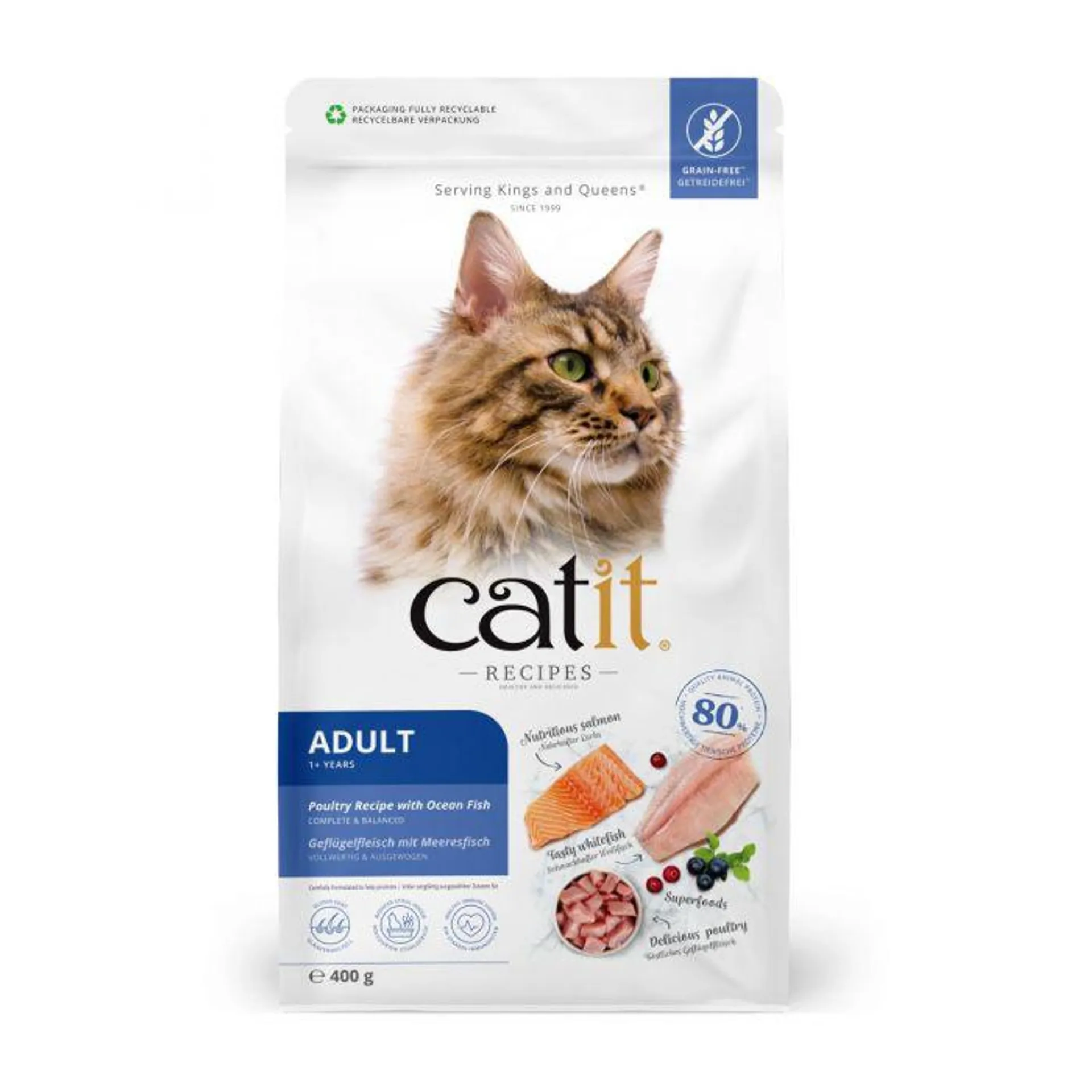 Catit Recipes Adult Poultry Recipe with Ocean Fish, 400g