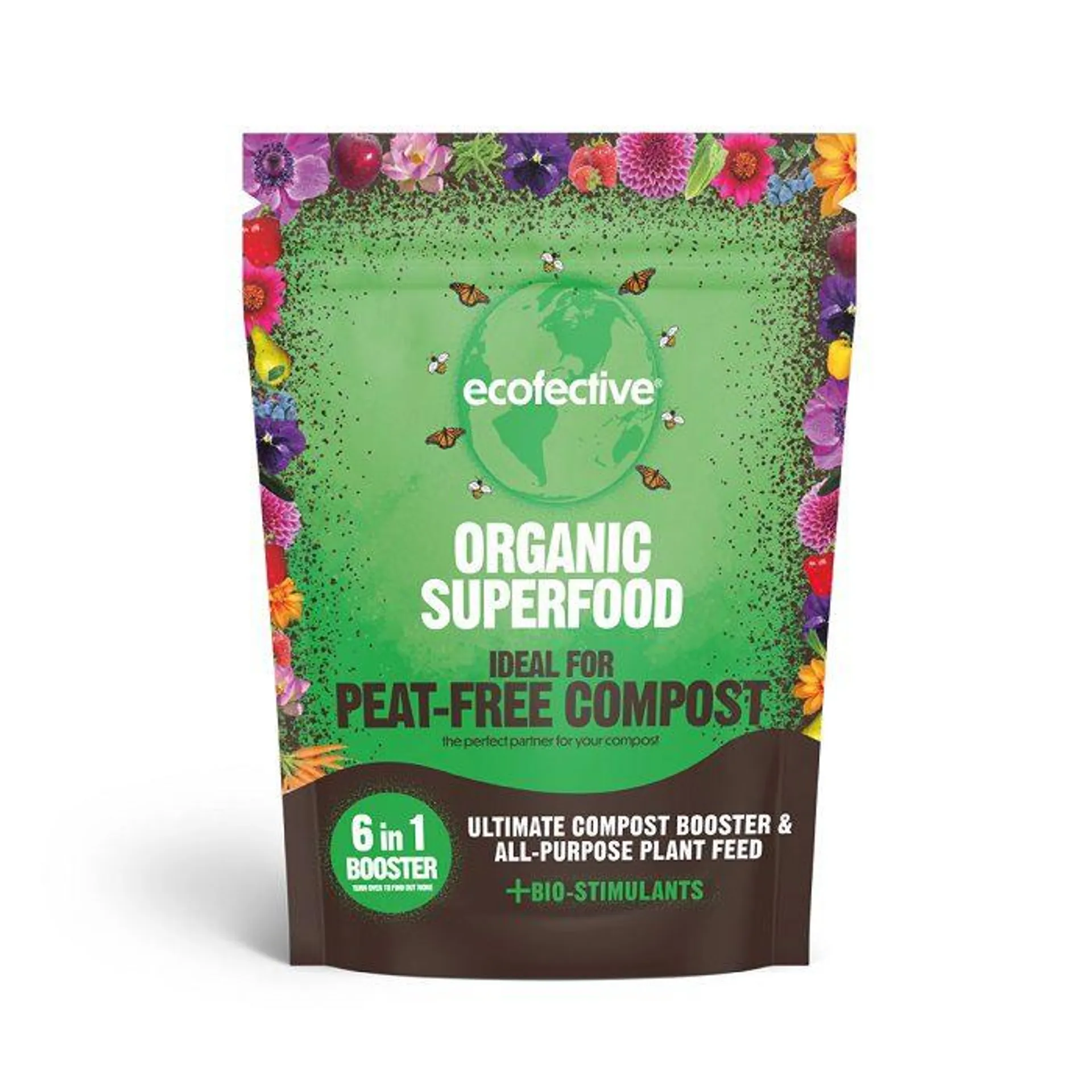 Ecofective Organic Superfood Powdered Feed for Peat-Free Compost 800g