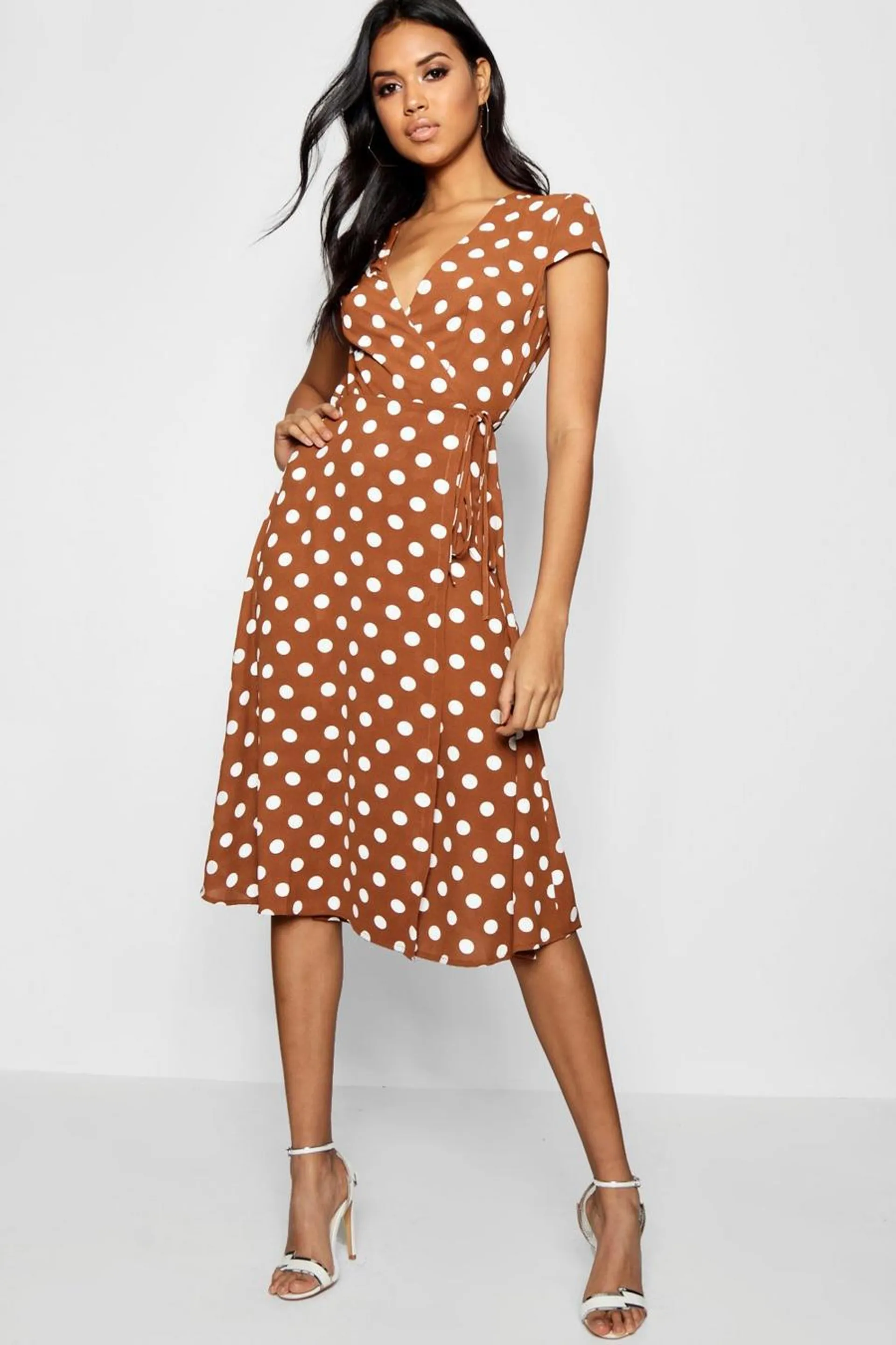 Boutique Polka Dot Wrap Dress