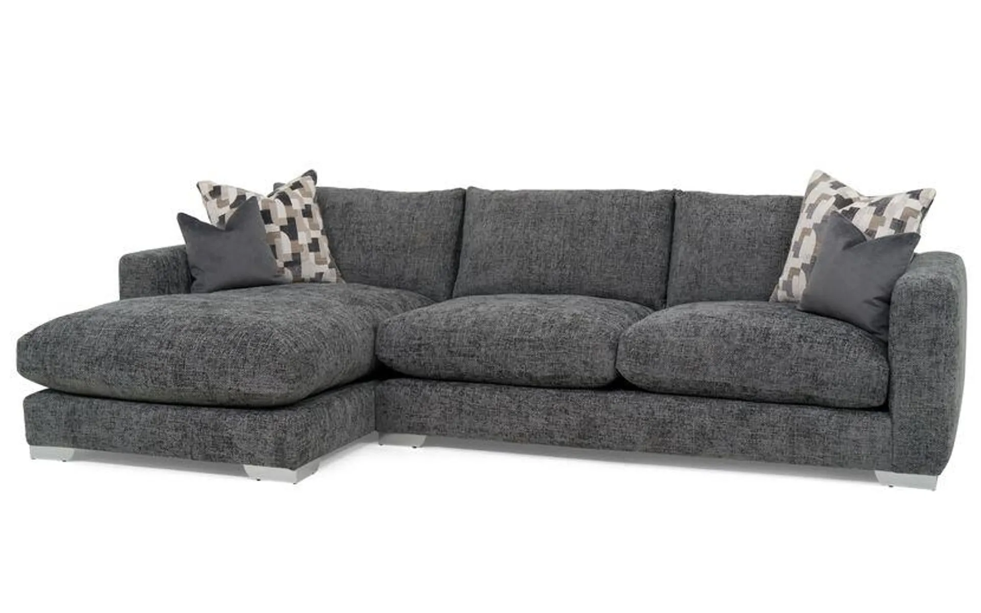 McKellen Fabric 4 Seater Sofa Left Hand Facing Chaise