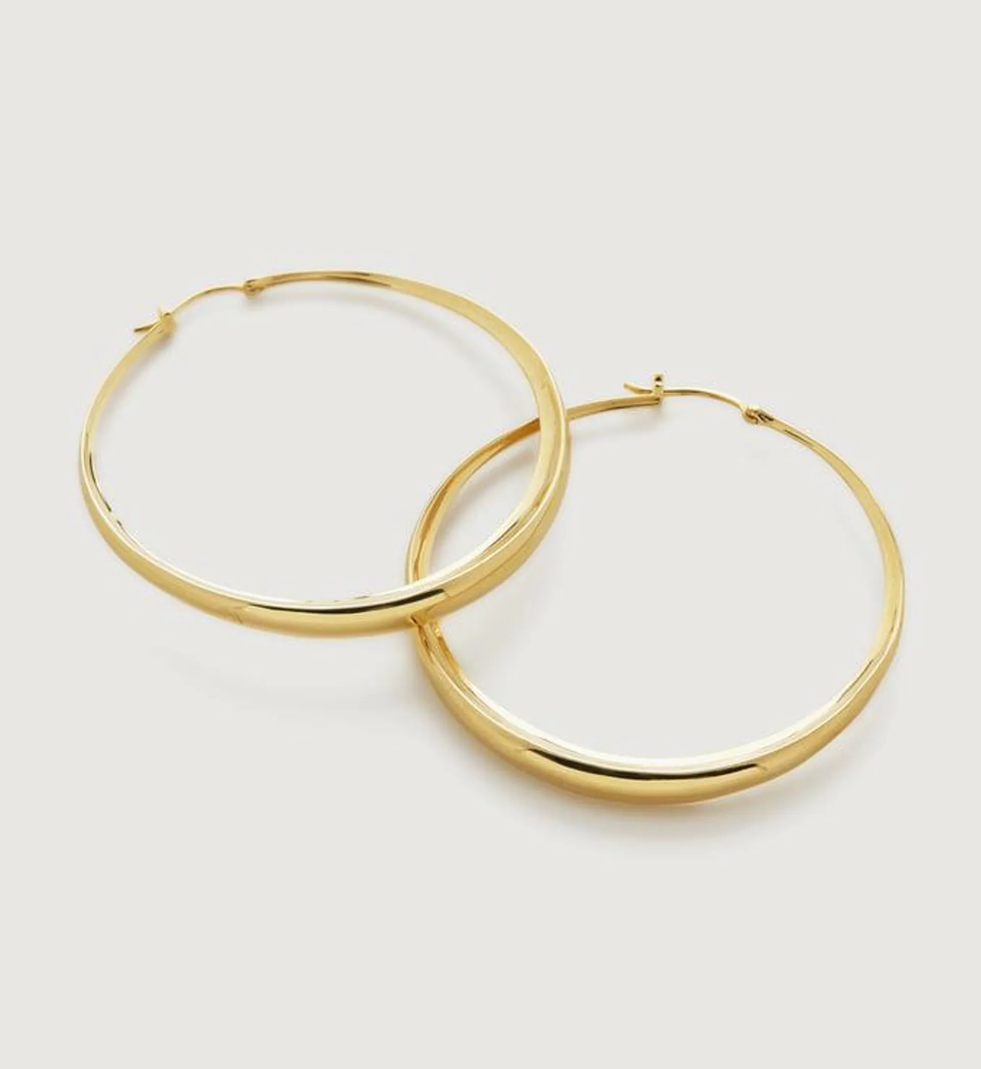 Deia Chamfered Large Hoop Earrings