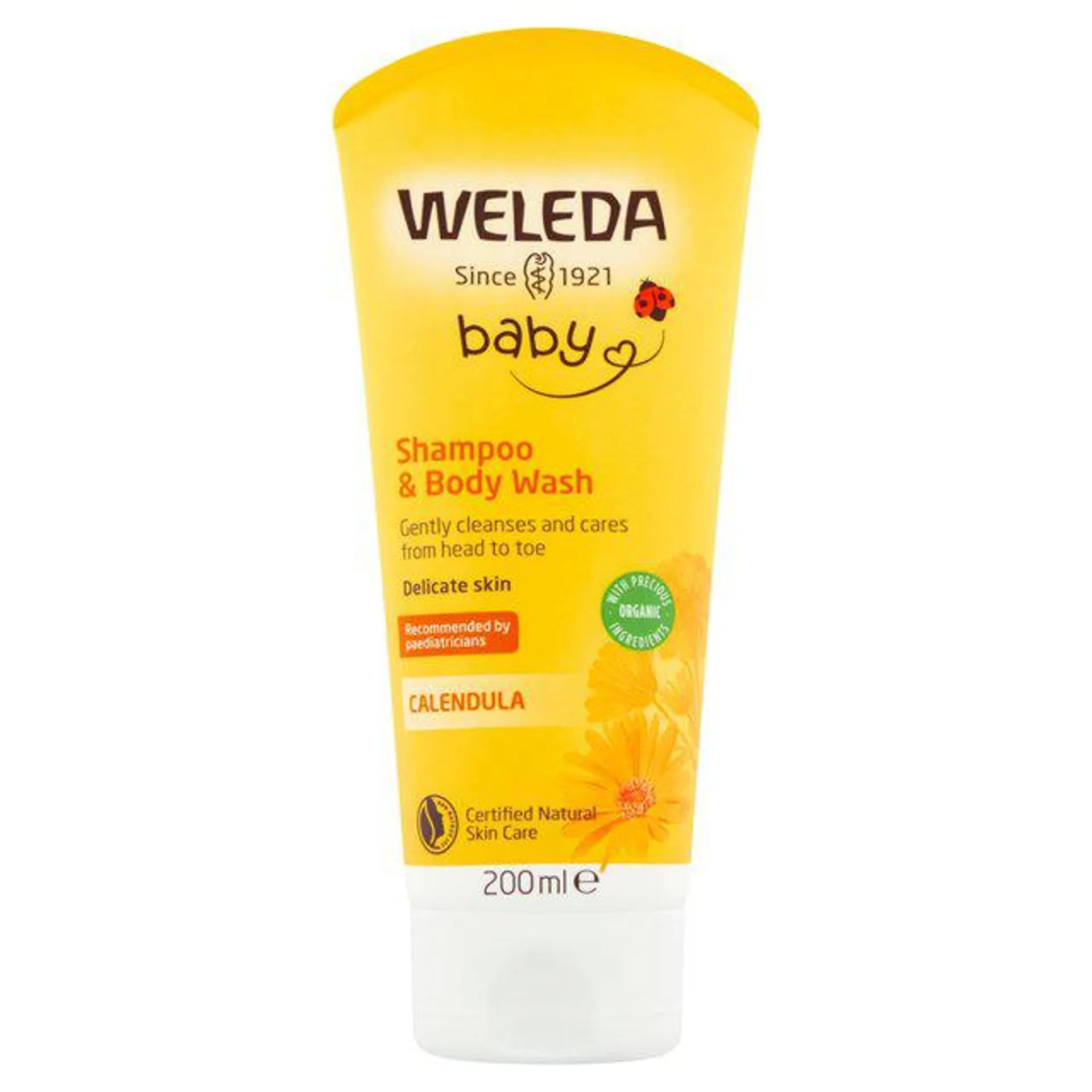 Weleda Baby Natural Calendula Vegan Shampoo & Body Wash 200ml